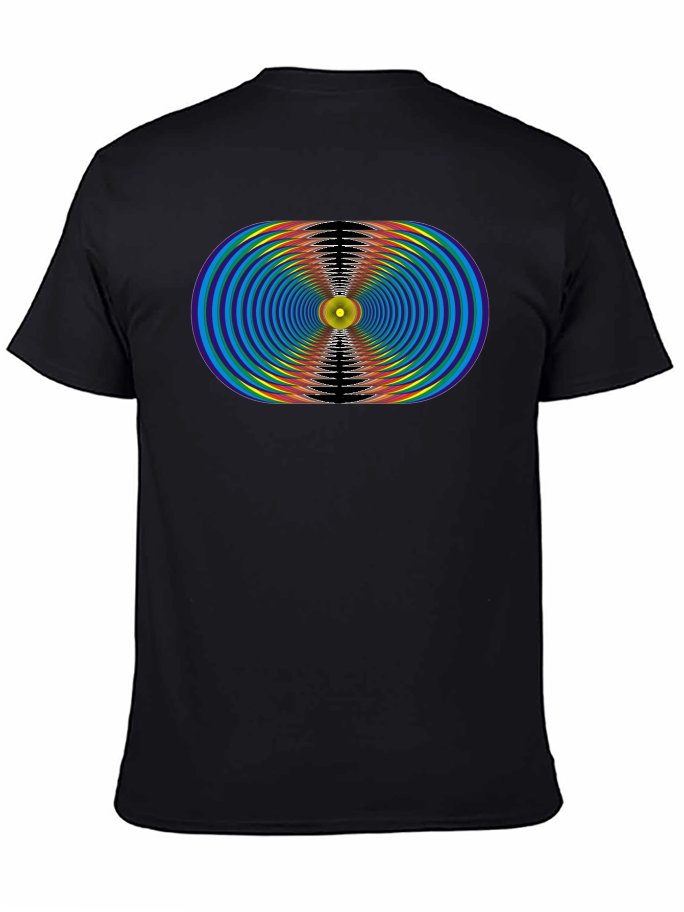 Abstract Graphic Black T-Shirt
