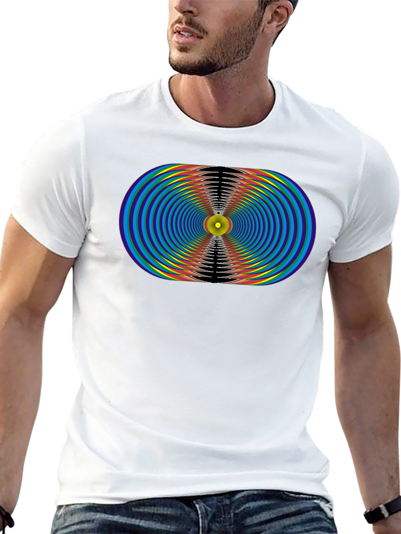 Abstract Graphic Black T-Shirt