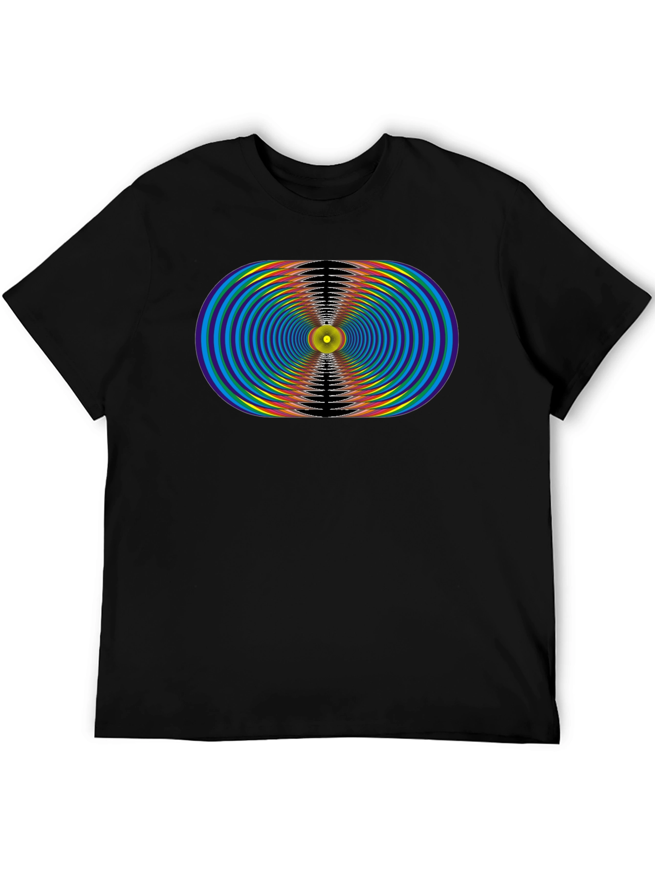 Abstract Graphic Black T-Shirt