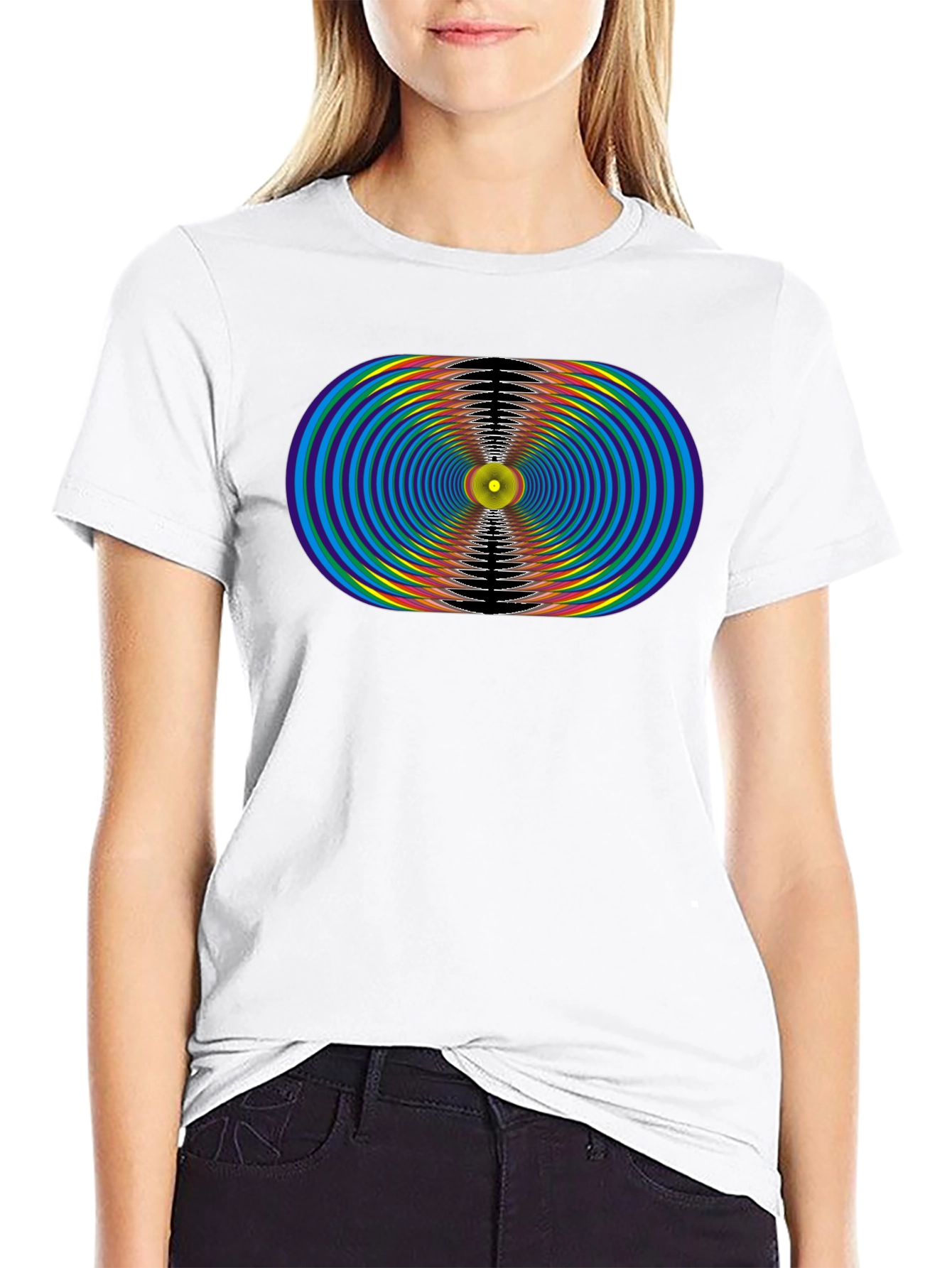 Abstract Graphic Black T-Shirt