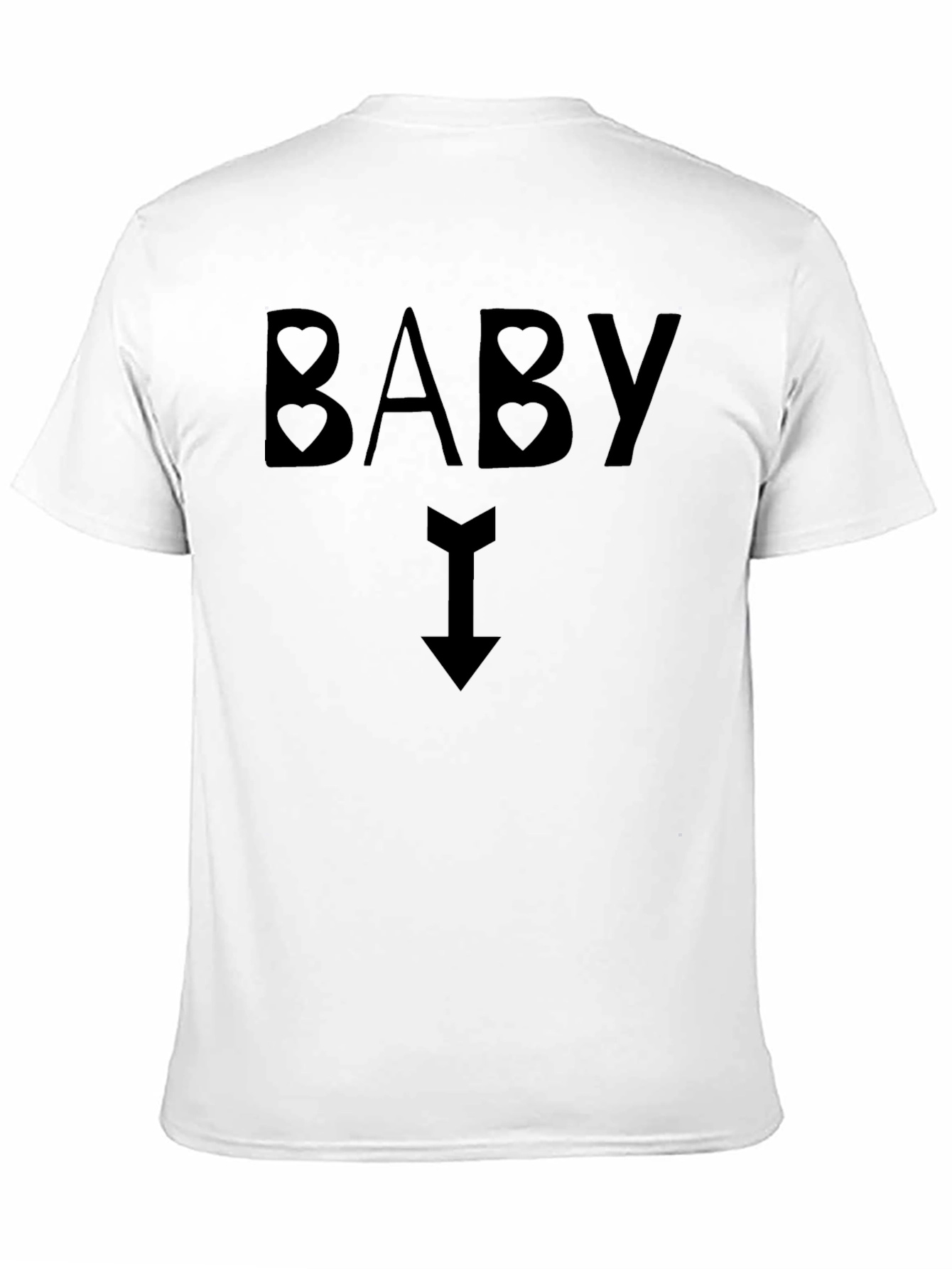Baby Arrow Pointing Down Black T-Shirt