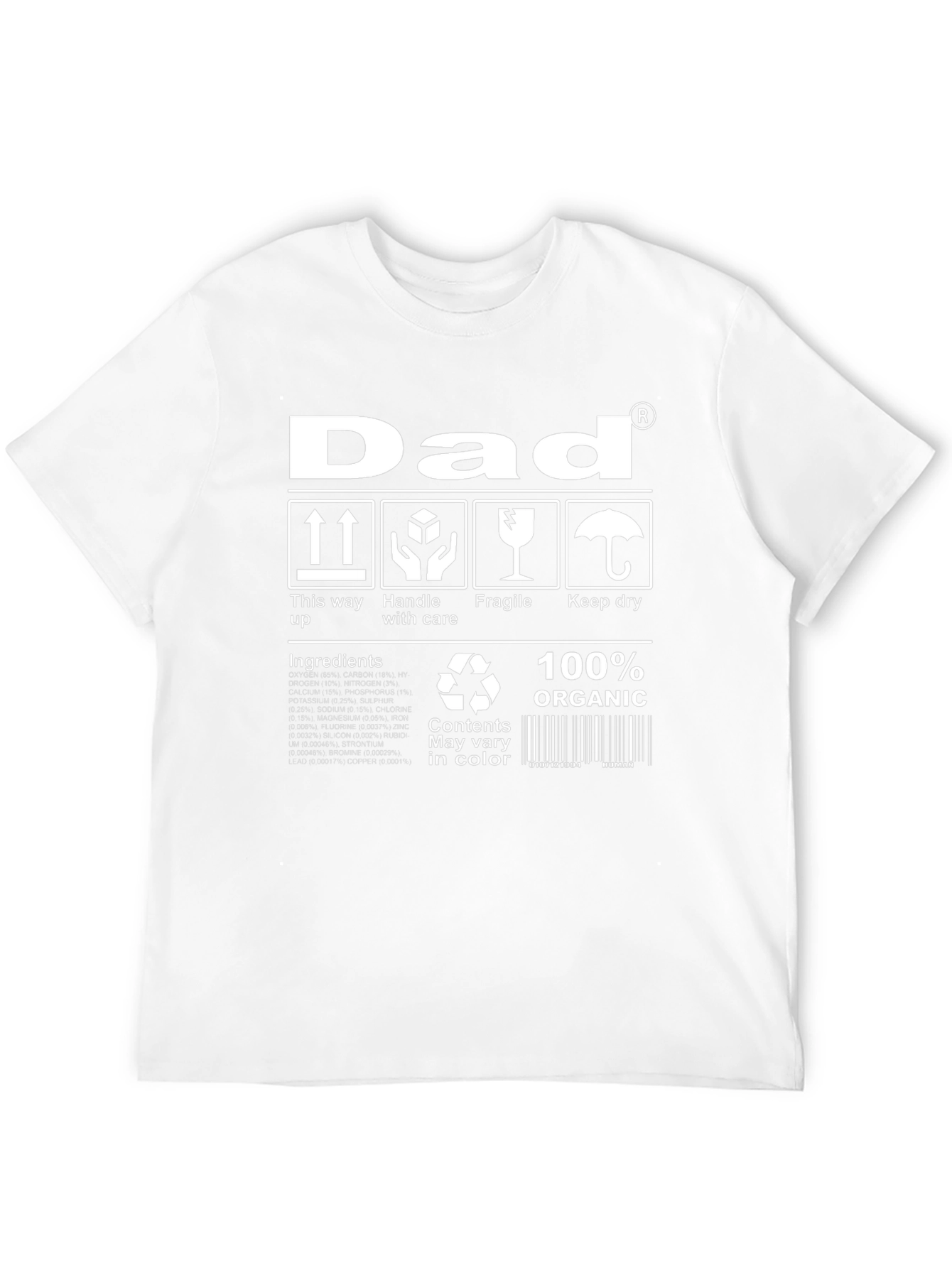 Dad 100% Organic Funny T-Shirt