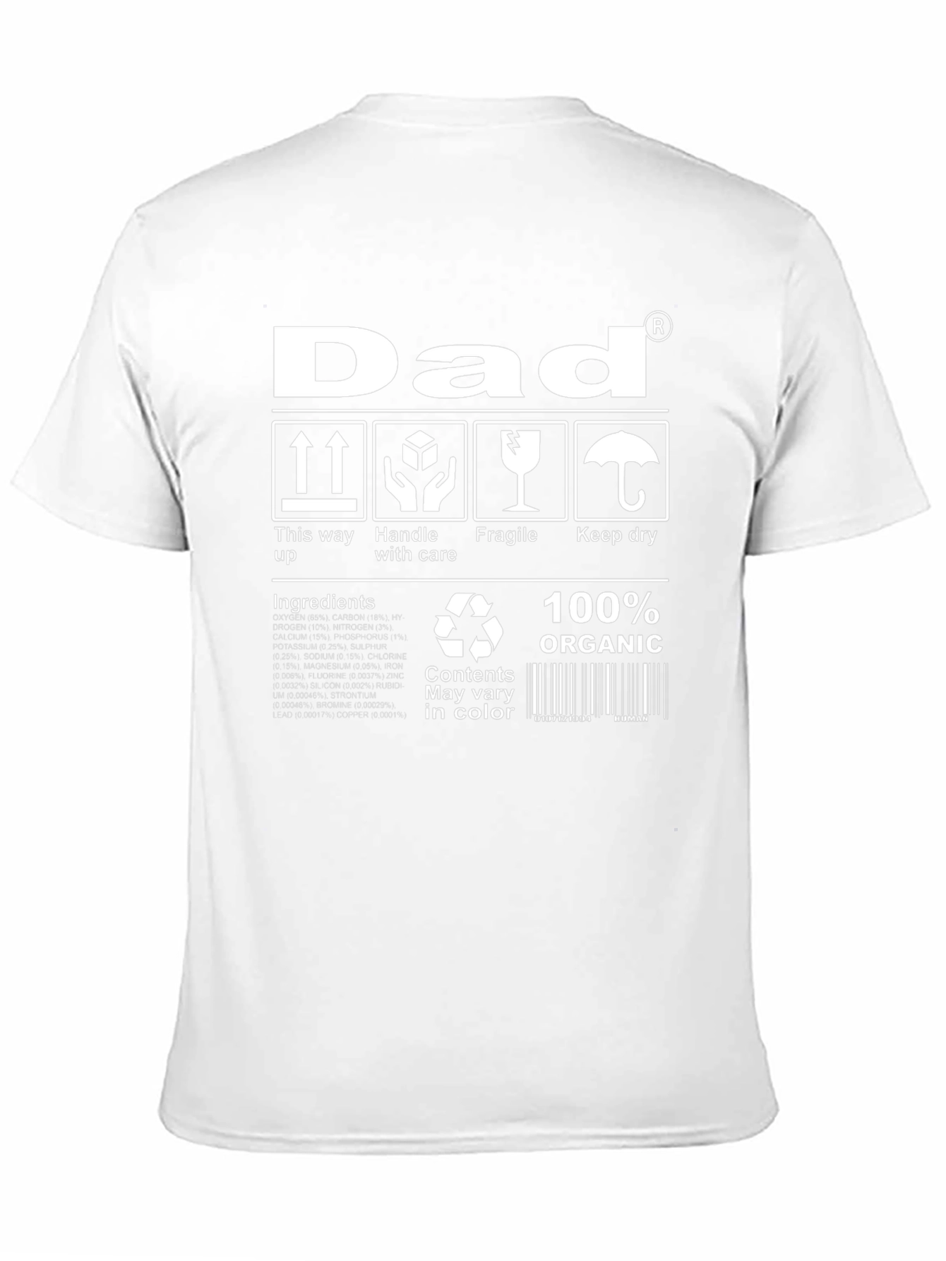 Dad 100% Organic Funny T-Shirt