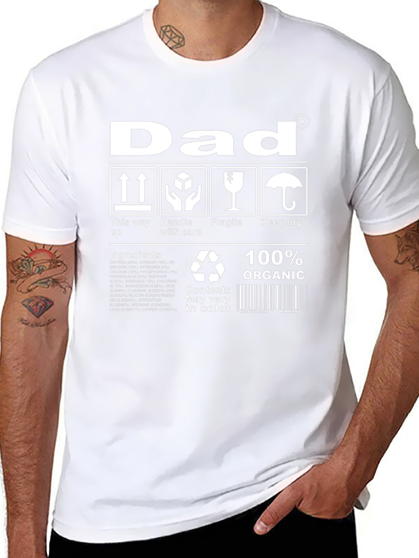 Dad 100% Organic Funny T-Shirt