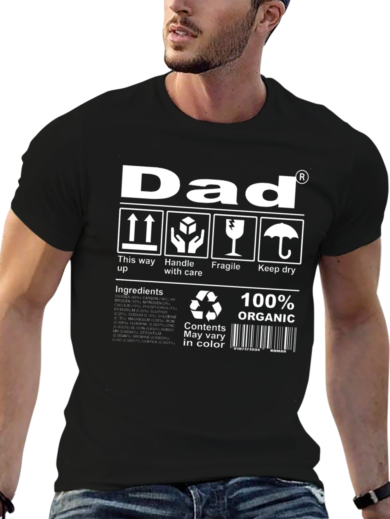 Dad 100% Organic Funny T-Shirt