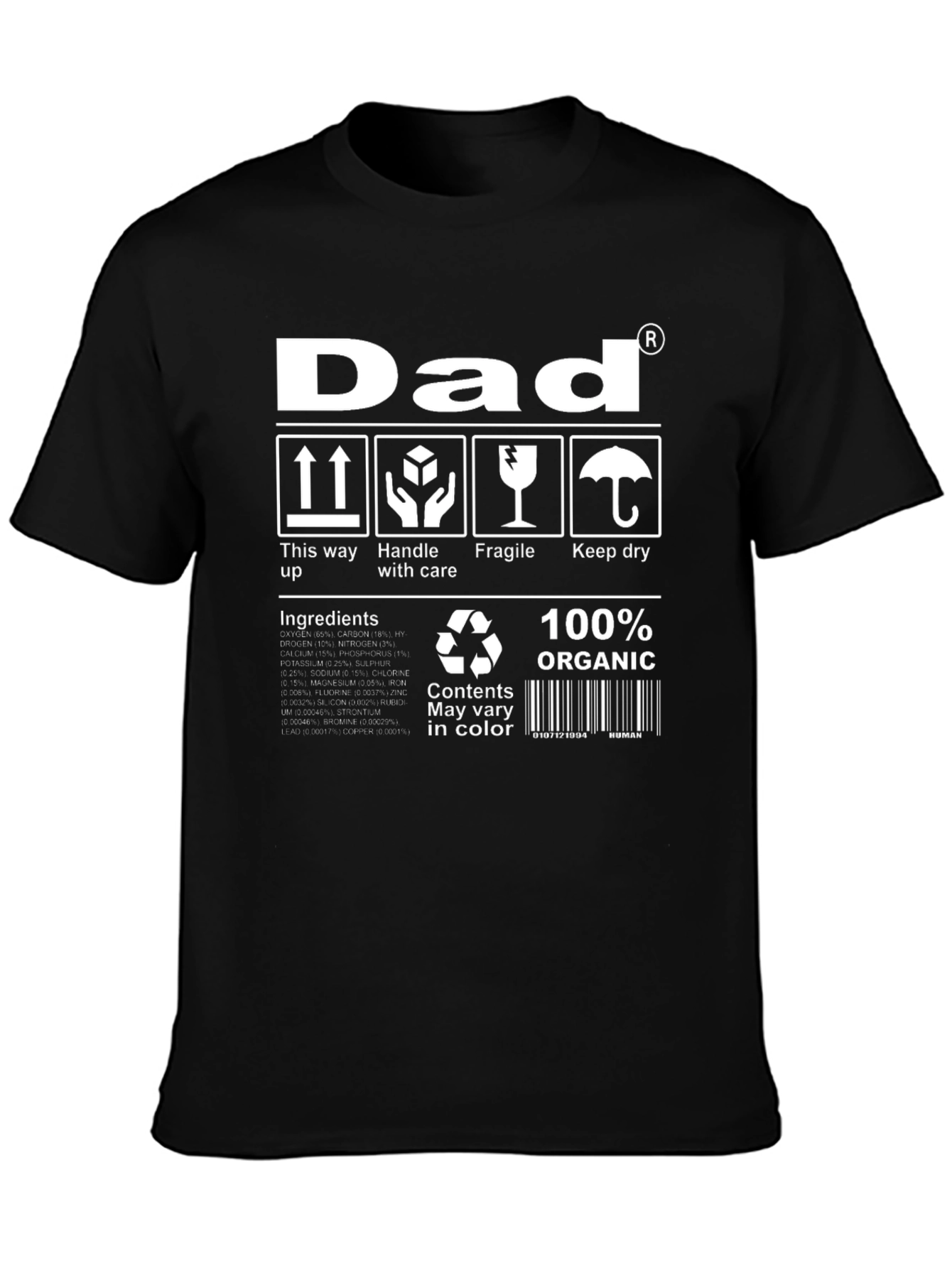 Dad 100% Organic Funny T-Shirt
