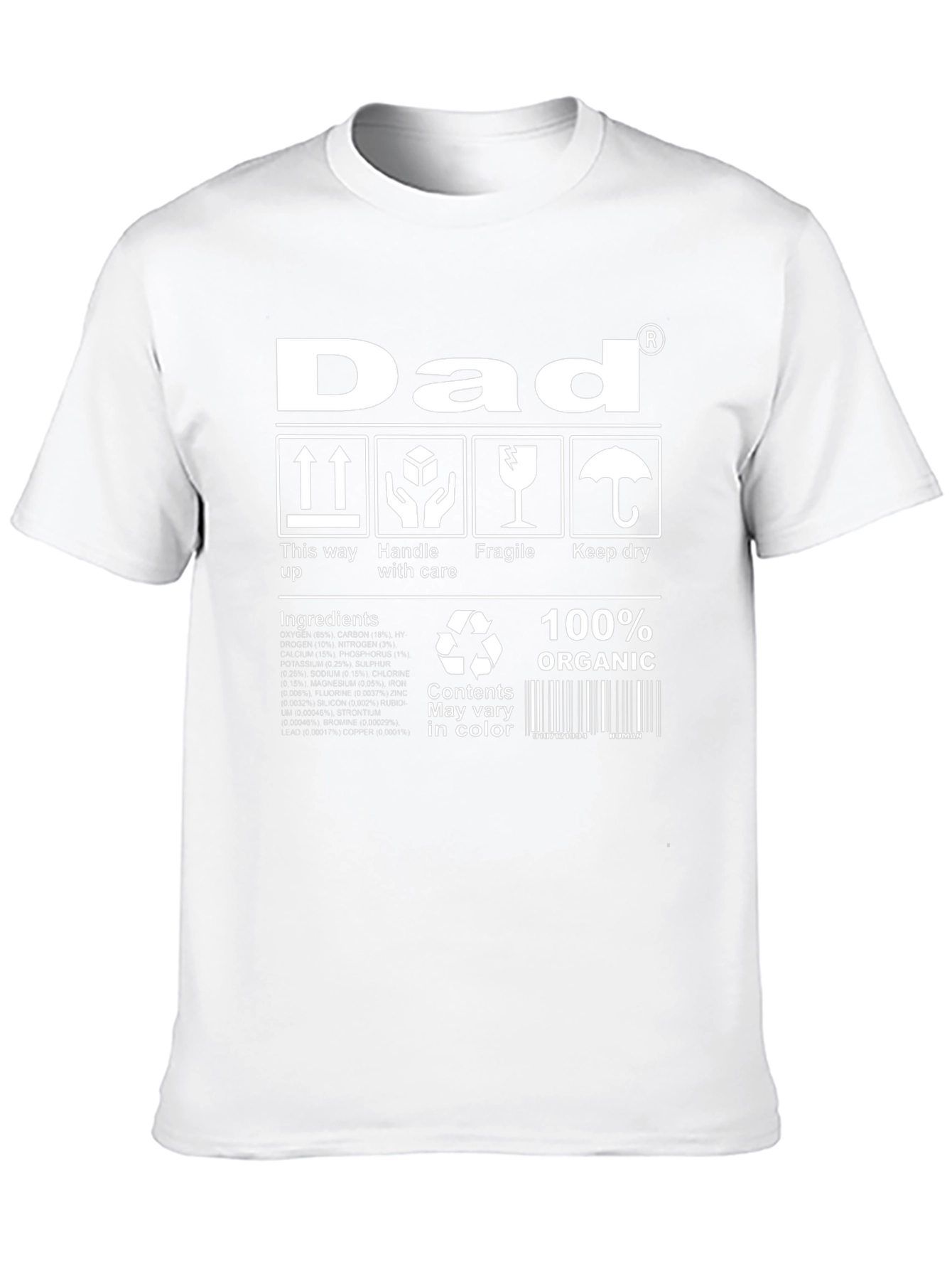 Dad 100% Organic Funny T-Shirt