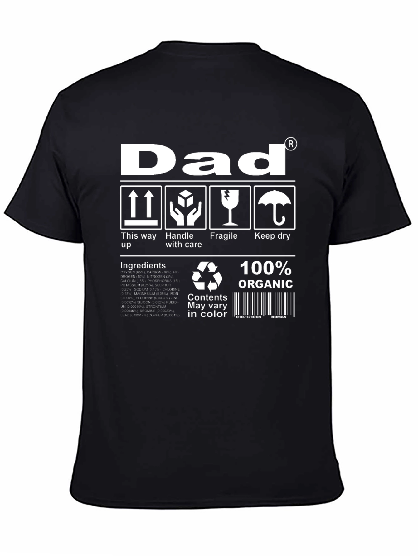 Dad 100% Organic Funny T-Shirt