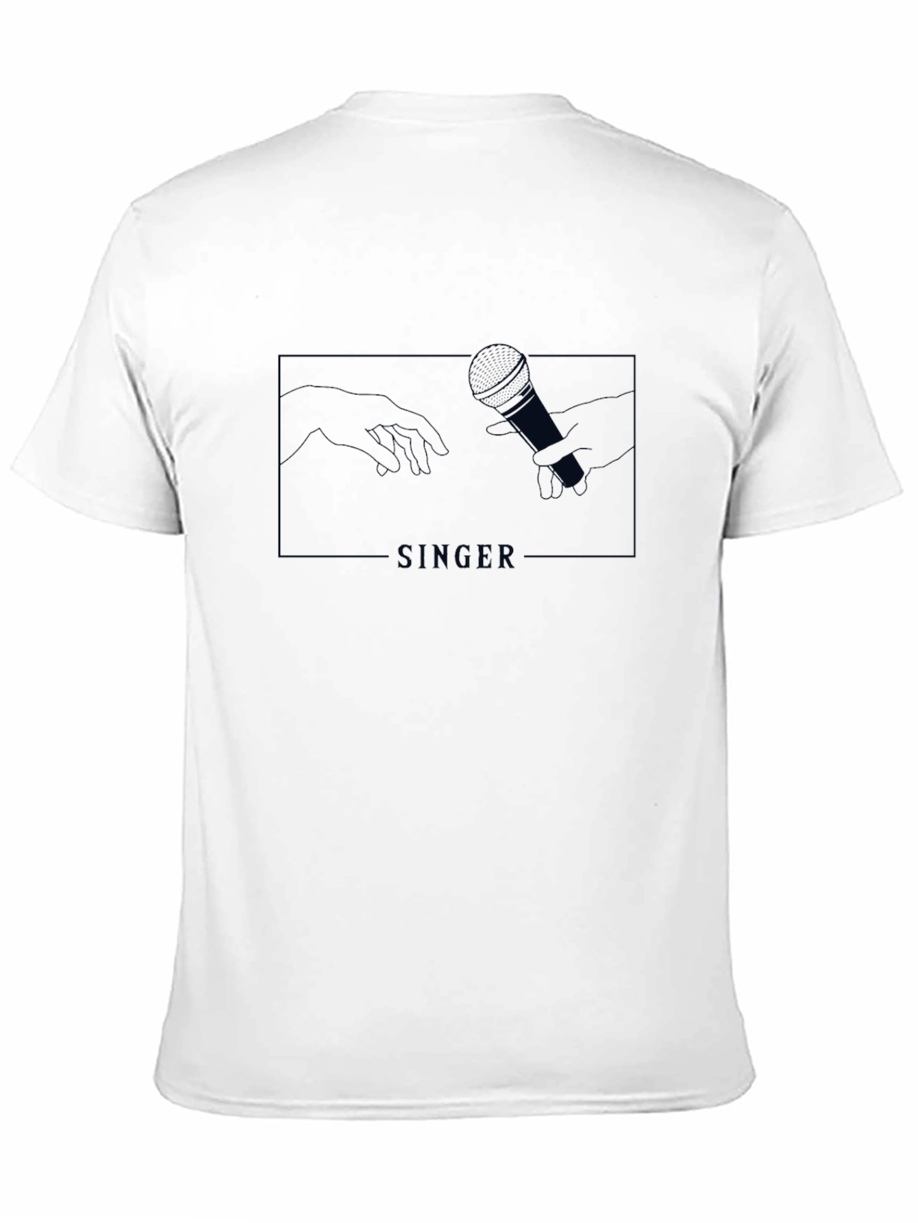 Singer Microphone Graphic Tee - Black