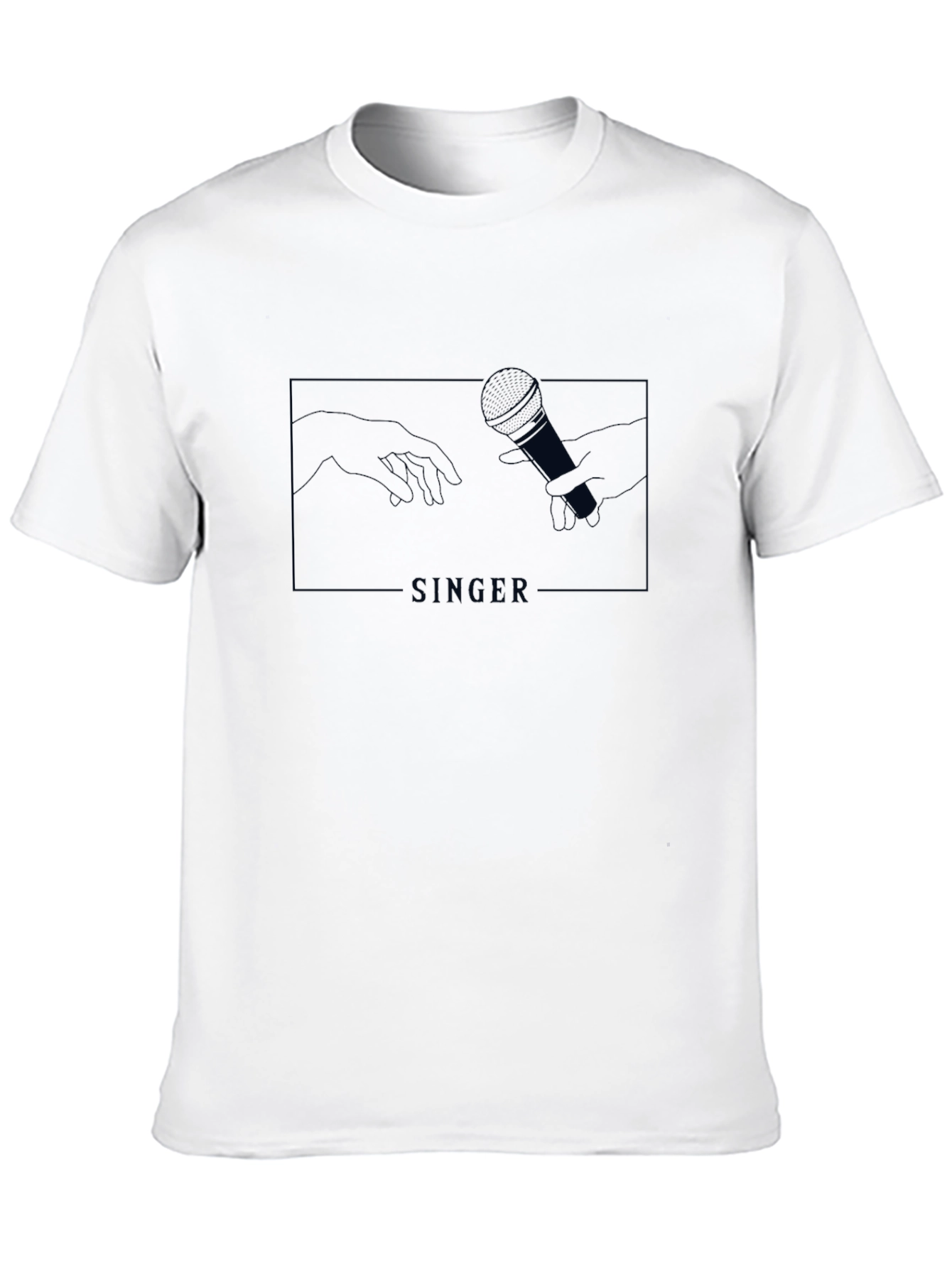 Singer Microphone Graphic Tee - Black