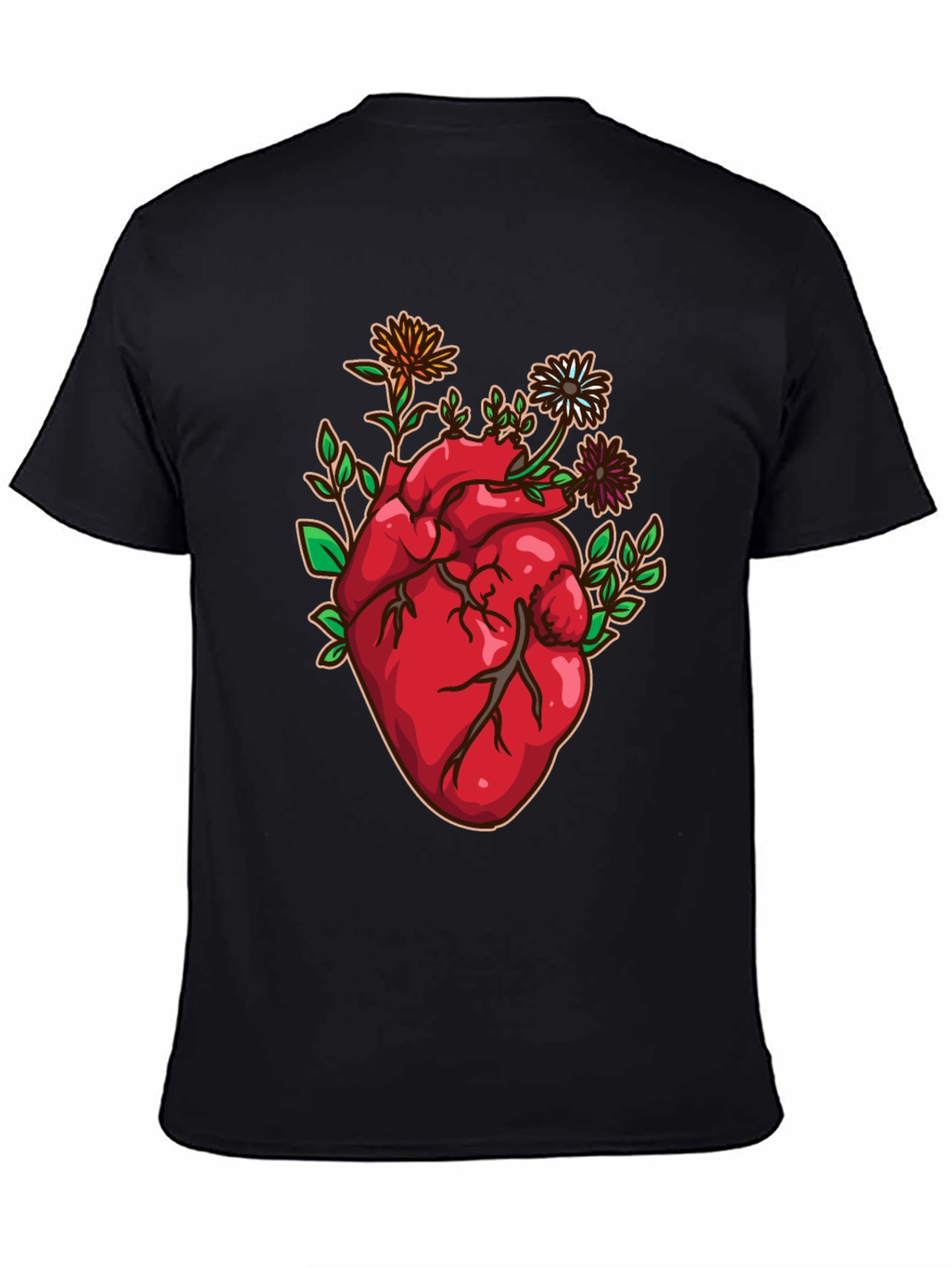 Floral Heart Graphic Tee - Unique Design!