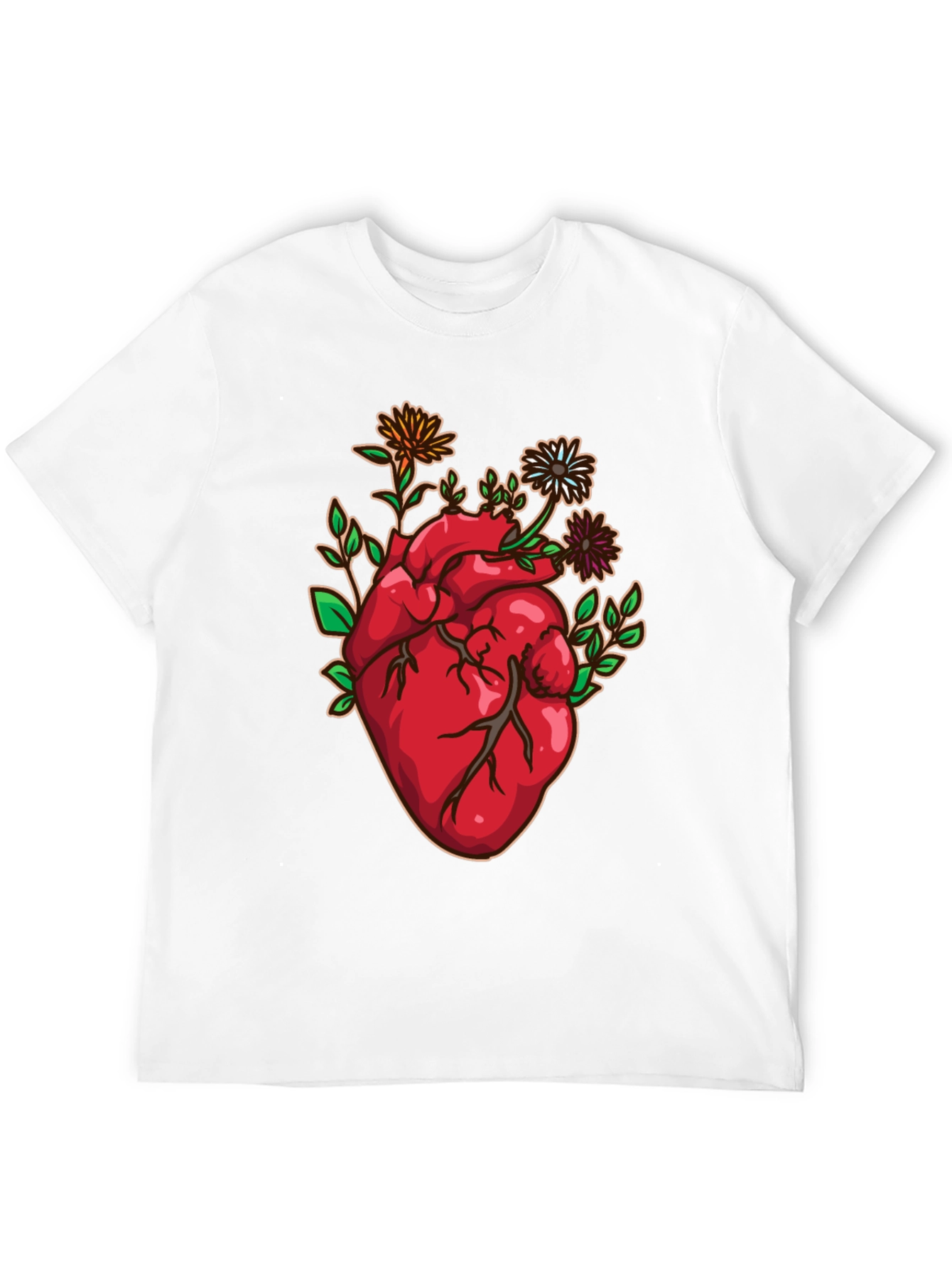 Floral Heart Graphic Tee - Unique Design!