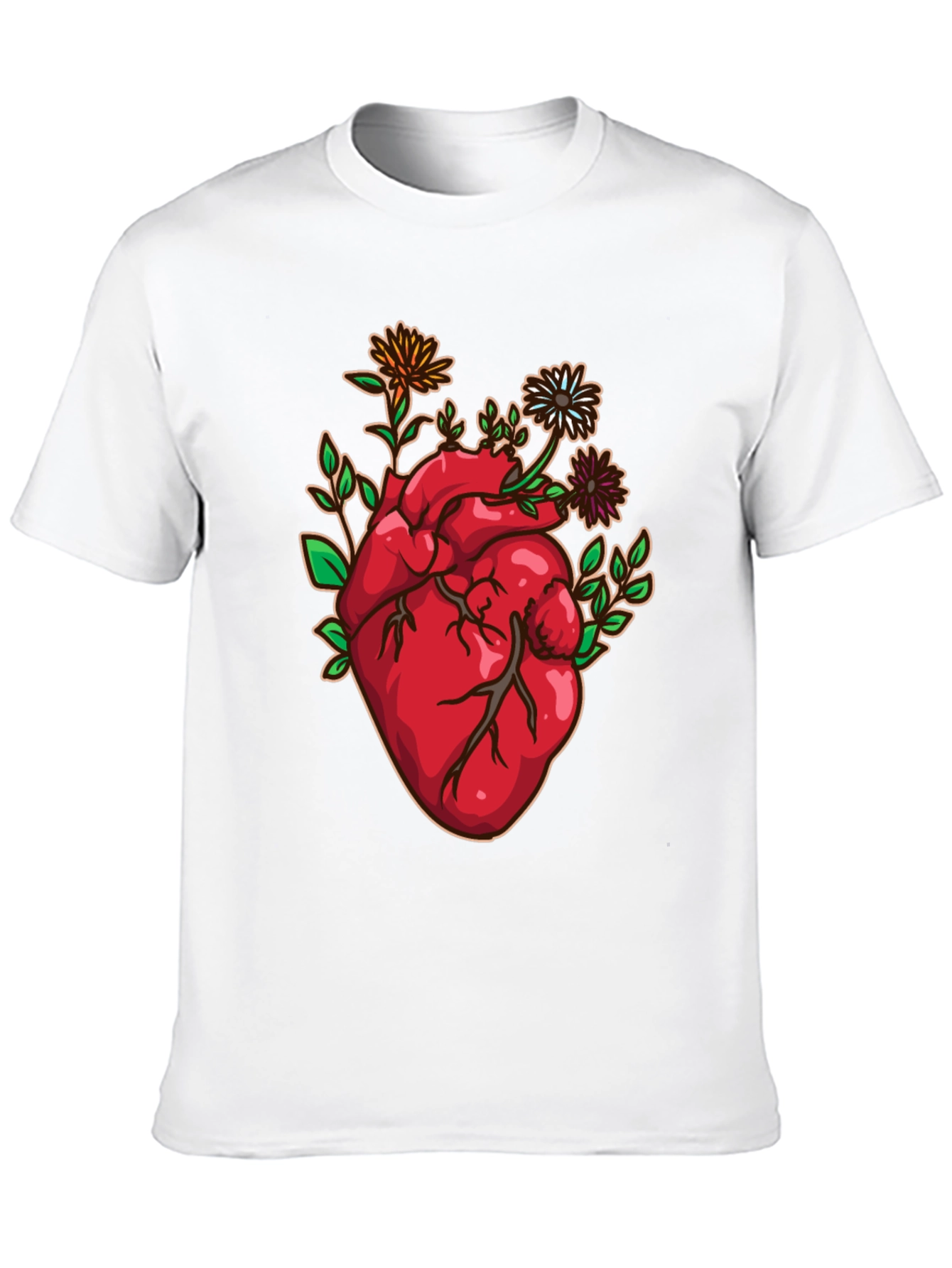 Floral Heart Graphic Tee - Unique Design!