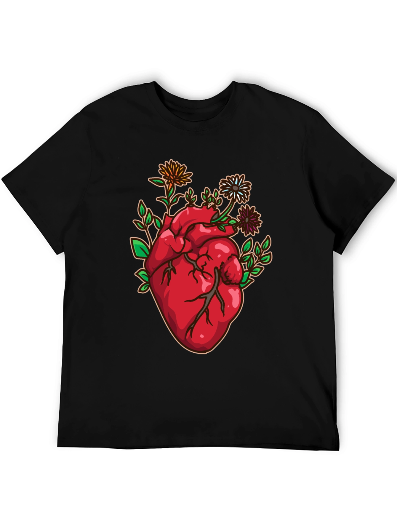 Floral Heart Graphic Tee - Unique Design!