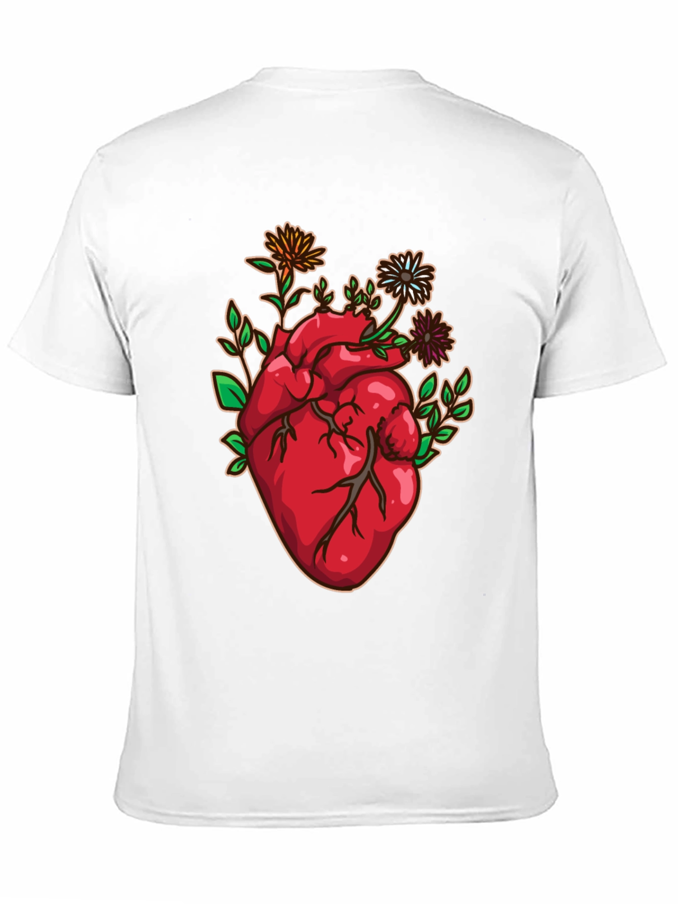 Floral Heart Graphic Tee - Unique Design!