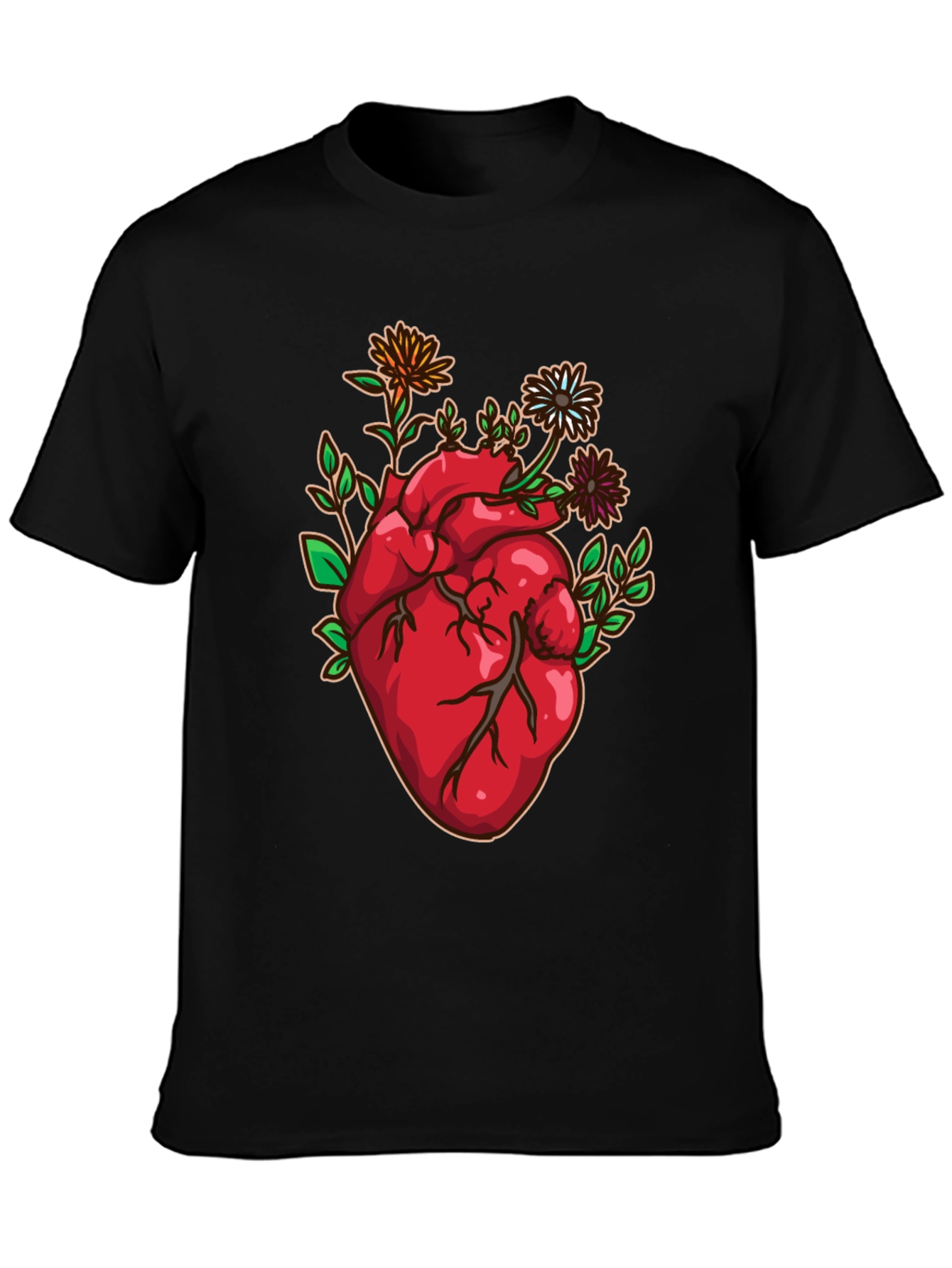 Floral Heart Graphic Tee - Unique Design!