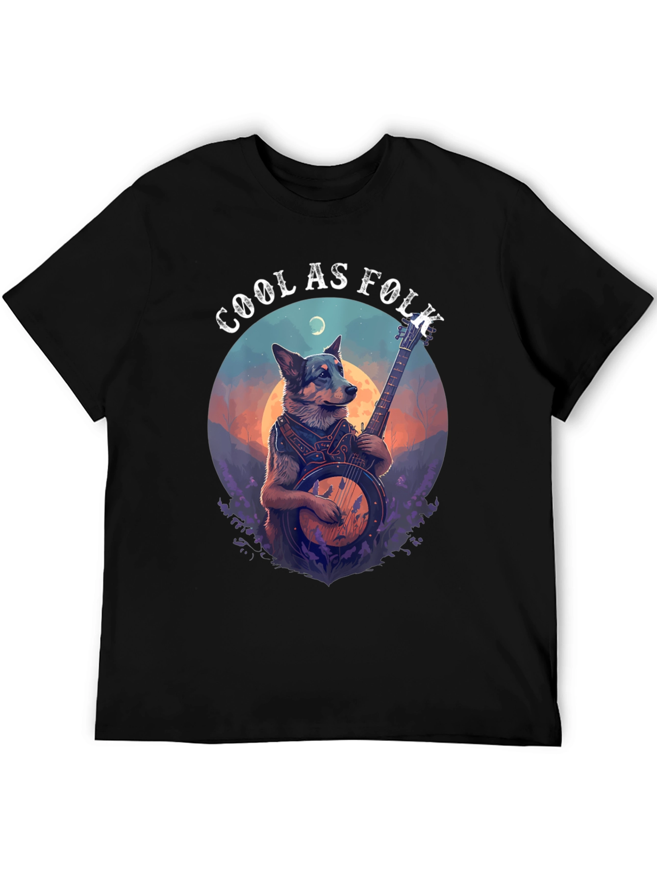 Cool as Folk Dog Banjo T-Shirt