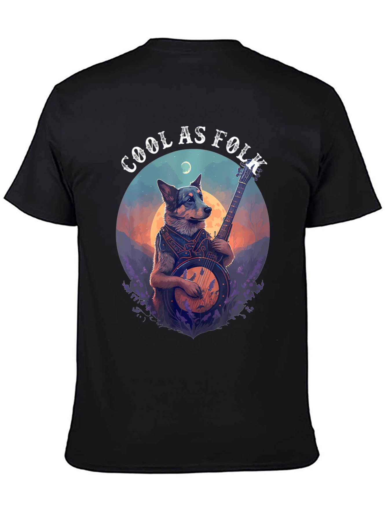Cool as Folk Dog Banjo T-Shirt