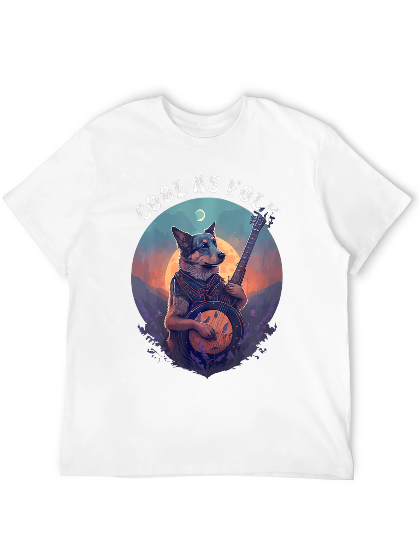 Cool as Folk Dog Banjo T-Shirt