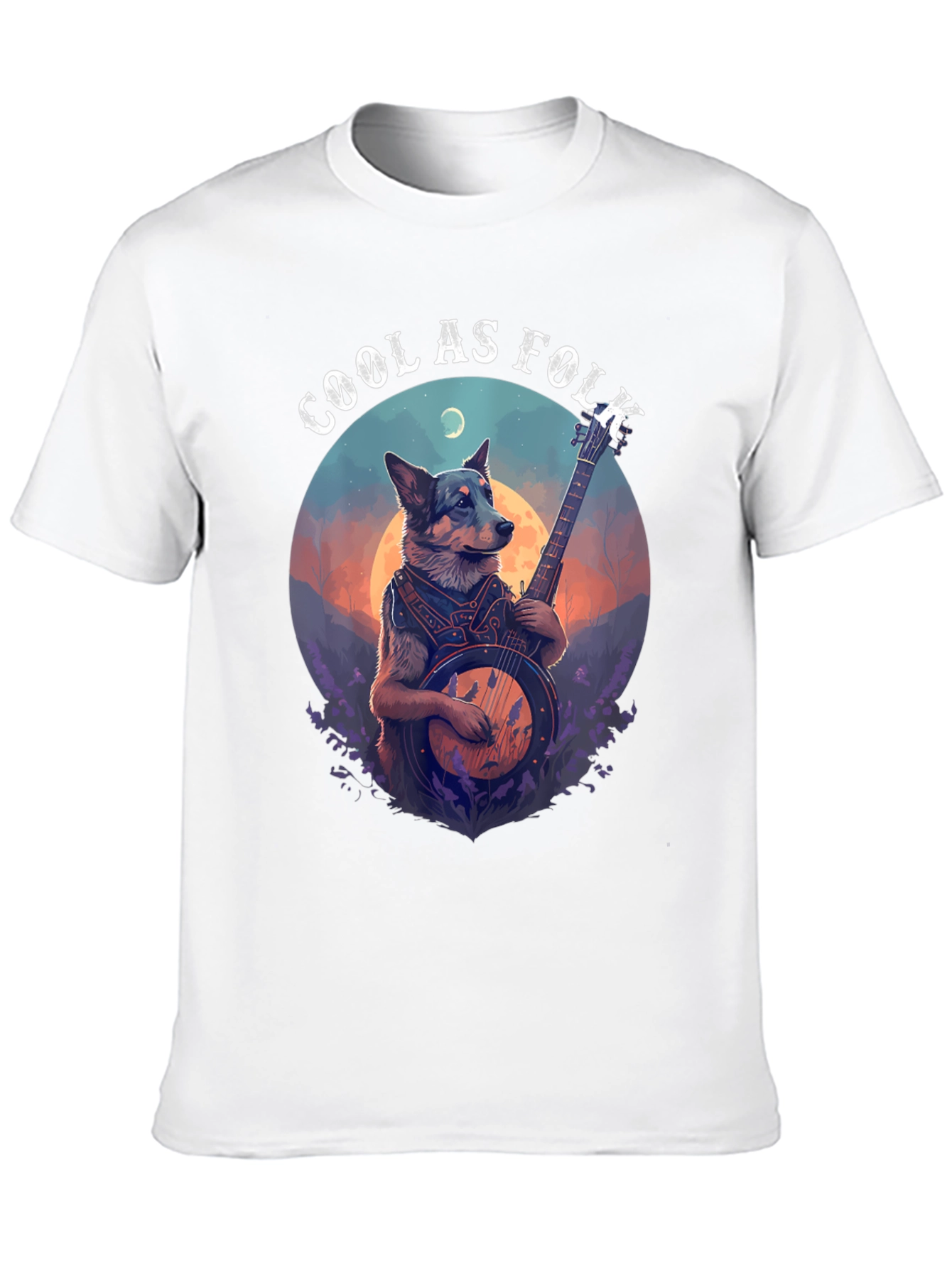 Cool as Folk Dog Banjo T-Shirt