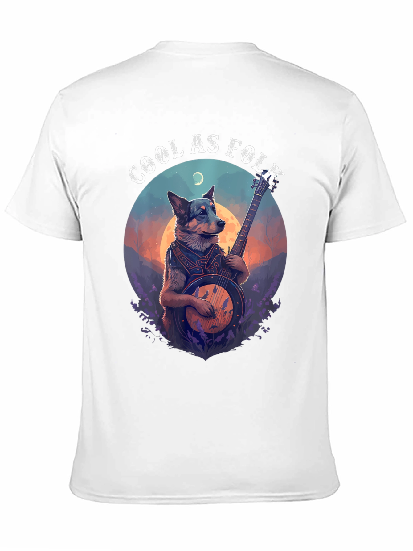 Cool as Folk Dog Banjo T-Shirt