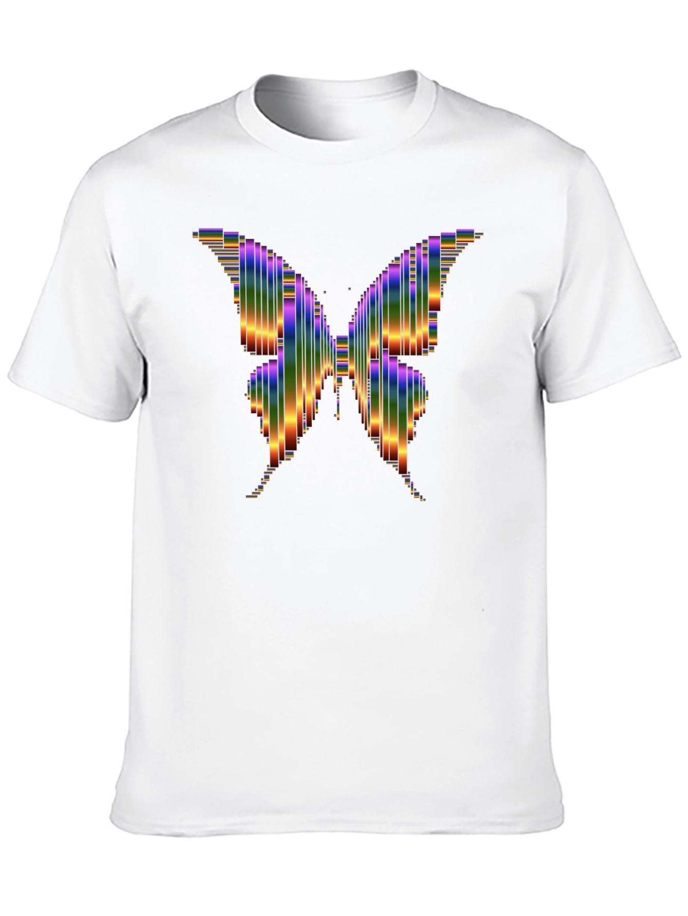 Rainbow Butterfly Graphic Tee - Mens Black T-Shirt
