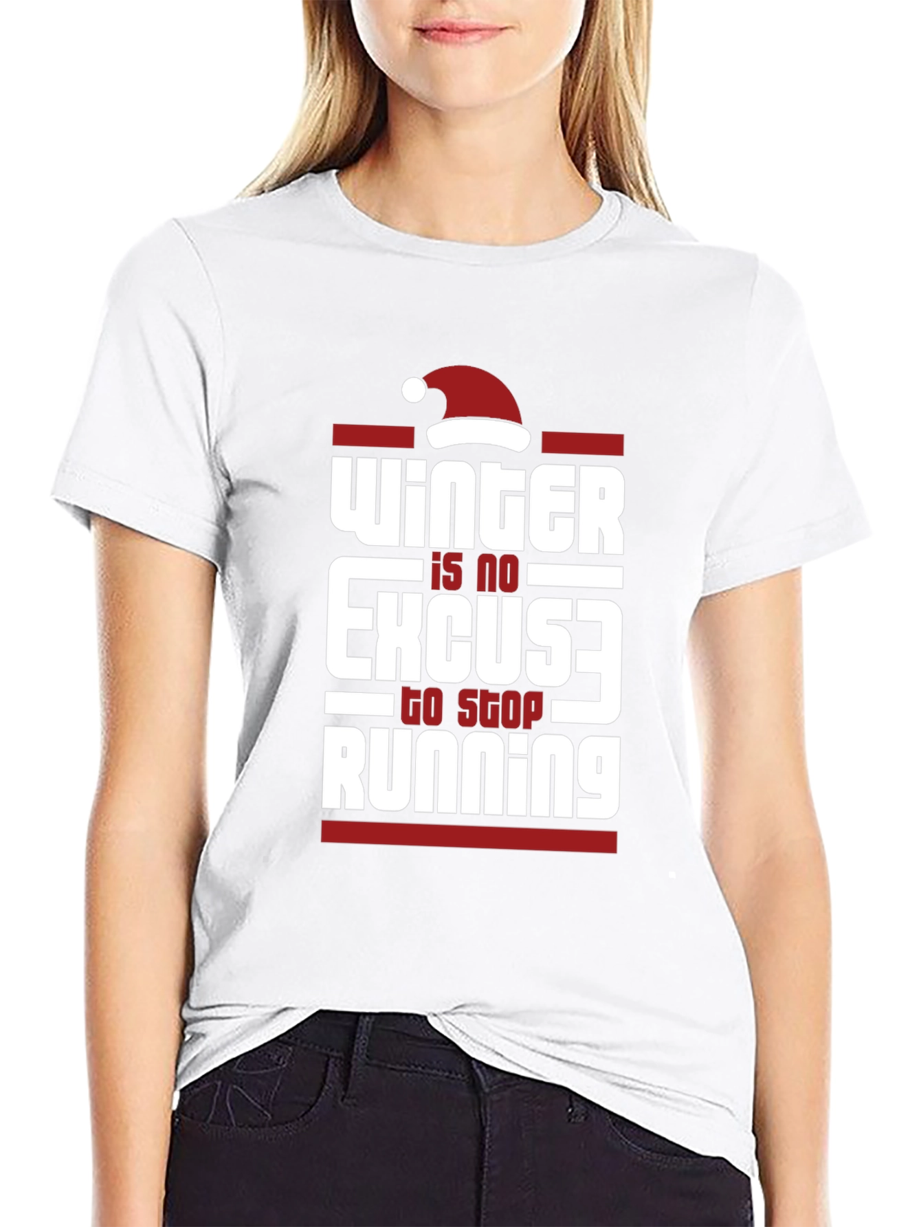 Winter Running T-Shirt - No Excuses Holiday Tee
