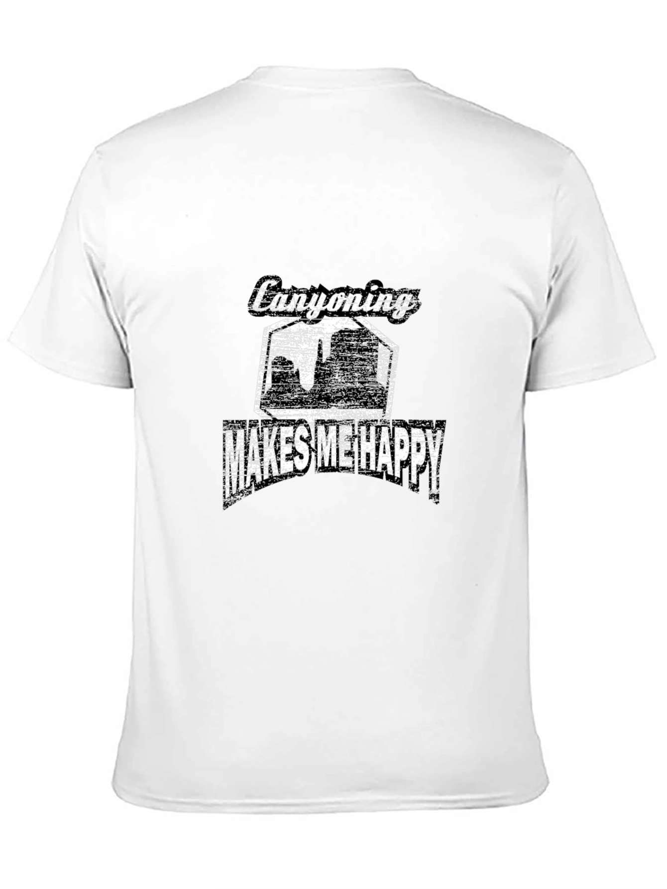 Canyoning Makes Me Happy Black T-Shirt