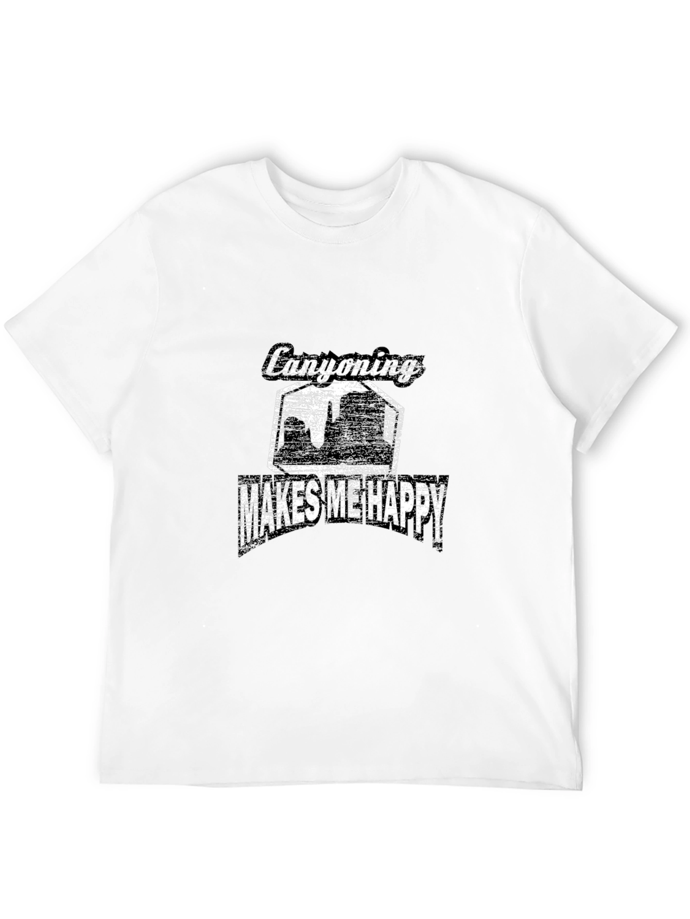 Canyoning Makes Me Happy Black T-Shirt