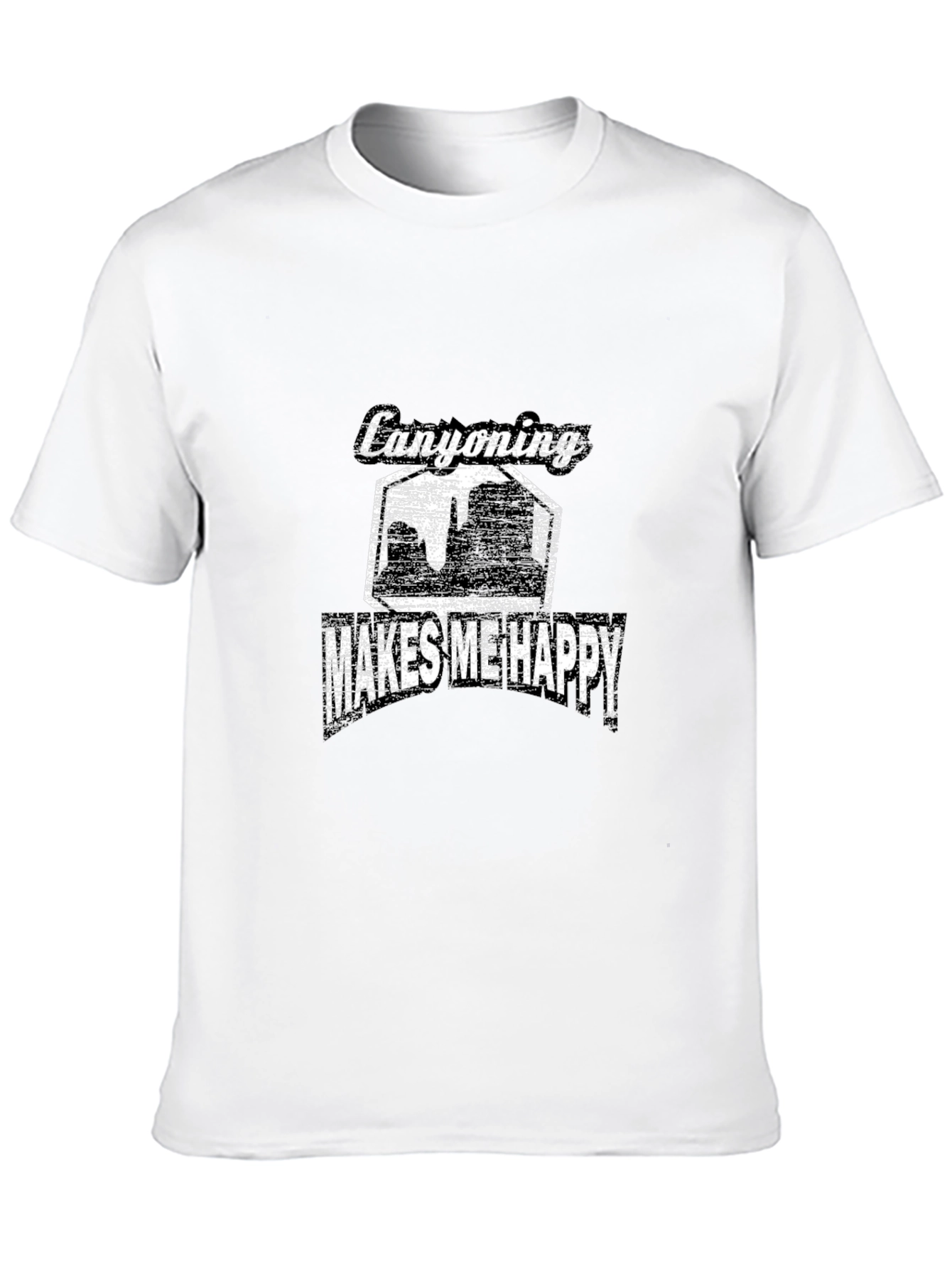 Canyoning Makes Me Happy Black T-Shirt