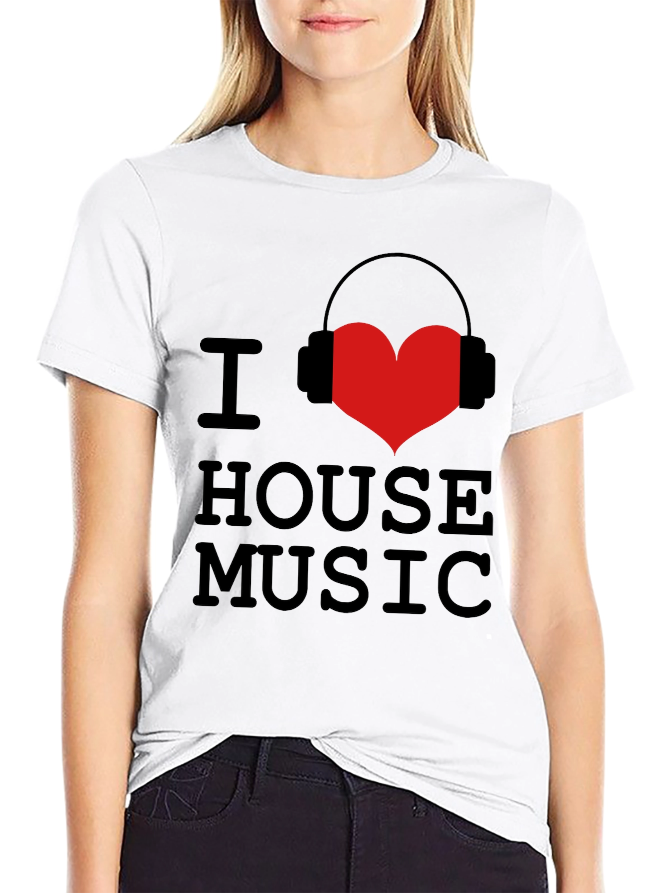 I Love House Music Graphic Tee
