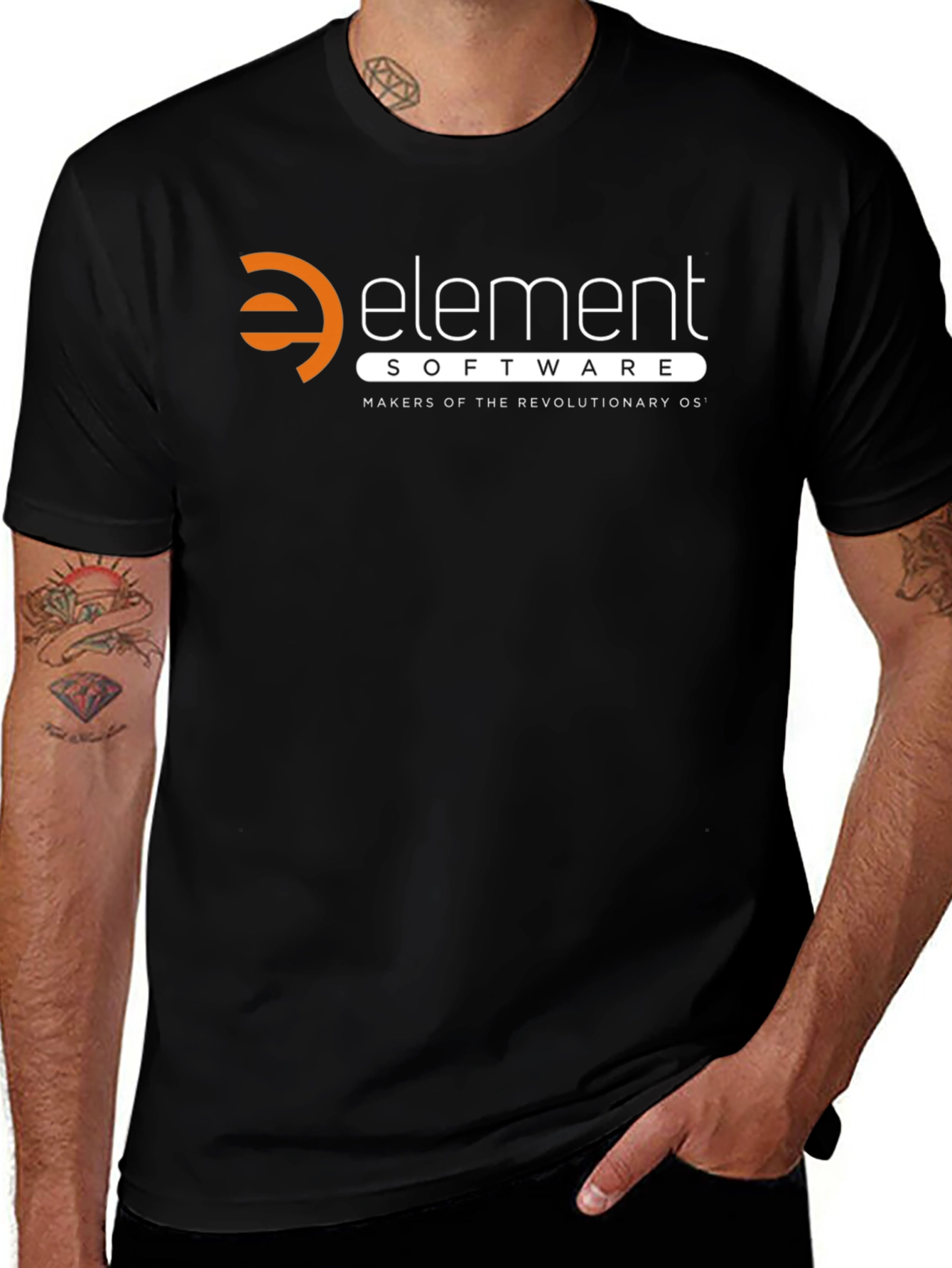 Element Software Black T-Shirt - Revolutionary OS