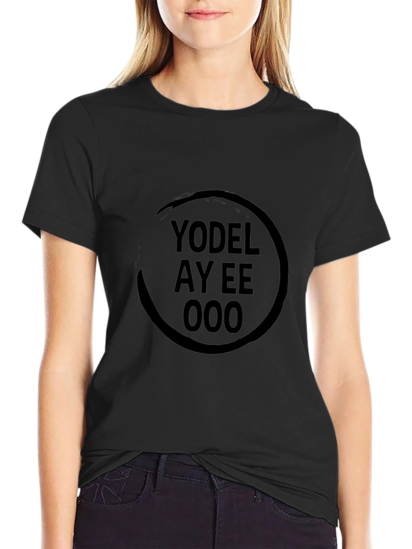 Yodel Ay Eee Ooo Graphic T-Shirt - Black