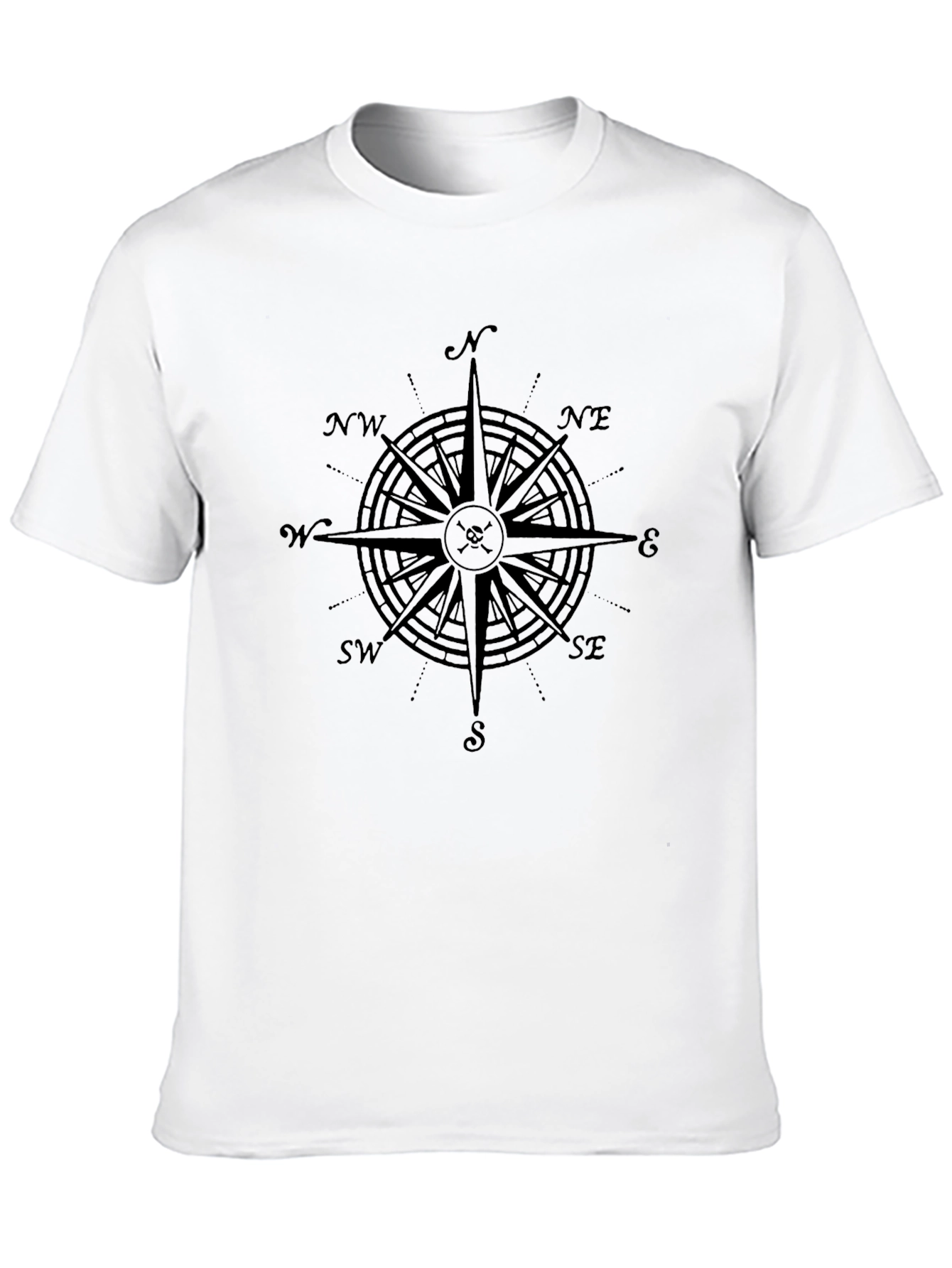 Compass Rose Graphic T-Shirt - Black