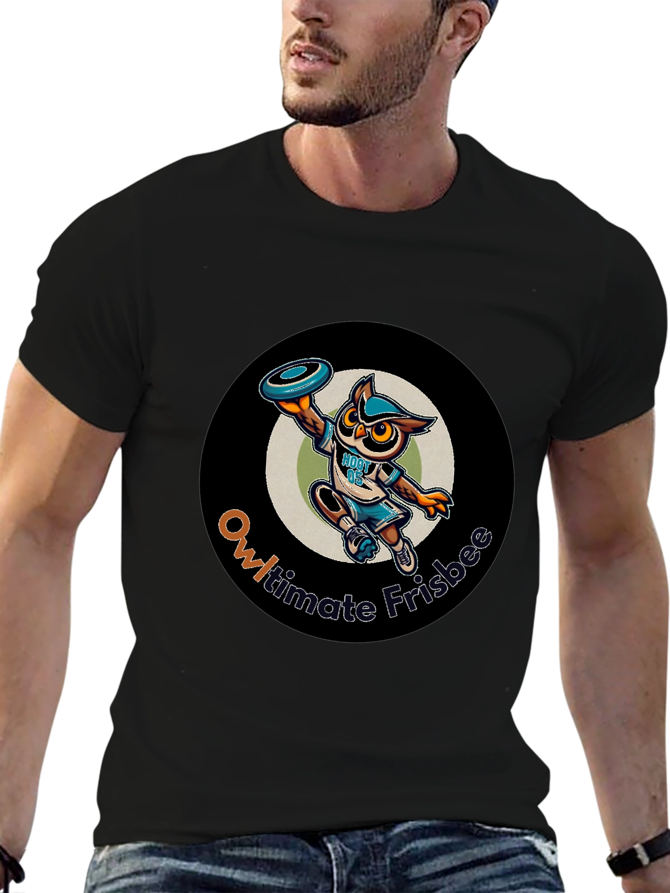 Owl-timate Frisbee Graphic T-Shirt