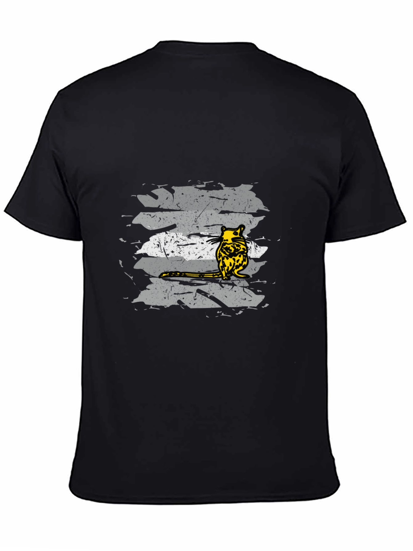 Unique Opossum Graphic Tee - Black