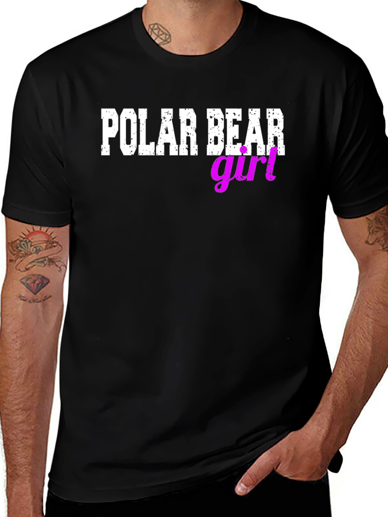 Polar Bear Girl T-Shirt - Stylish Casual Tee