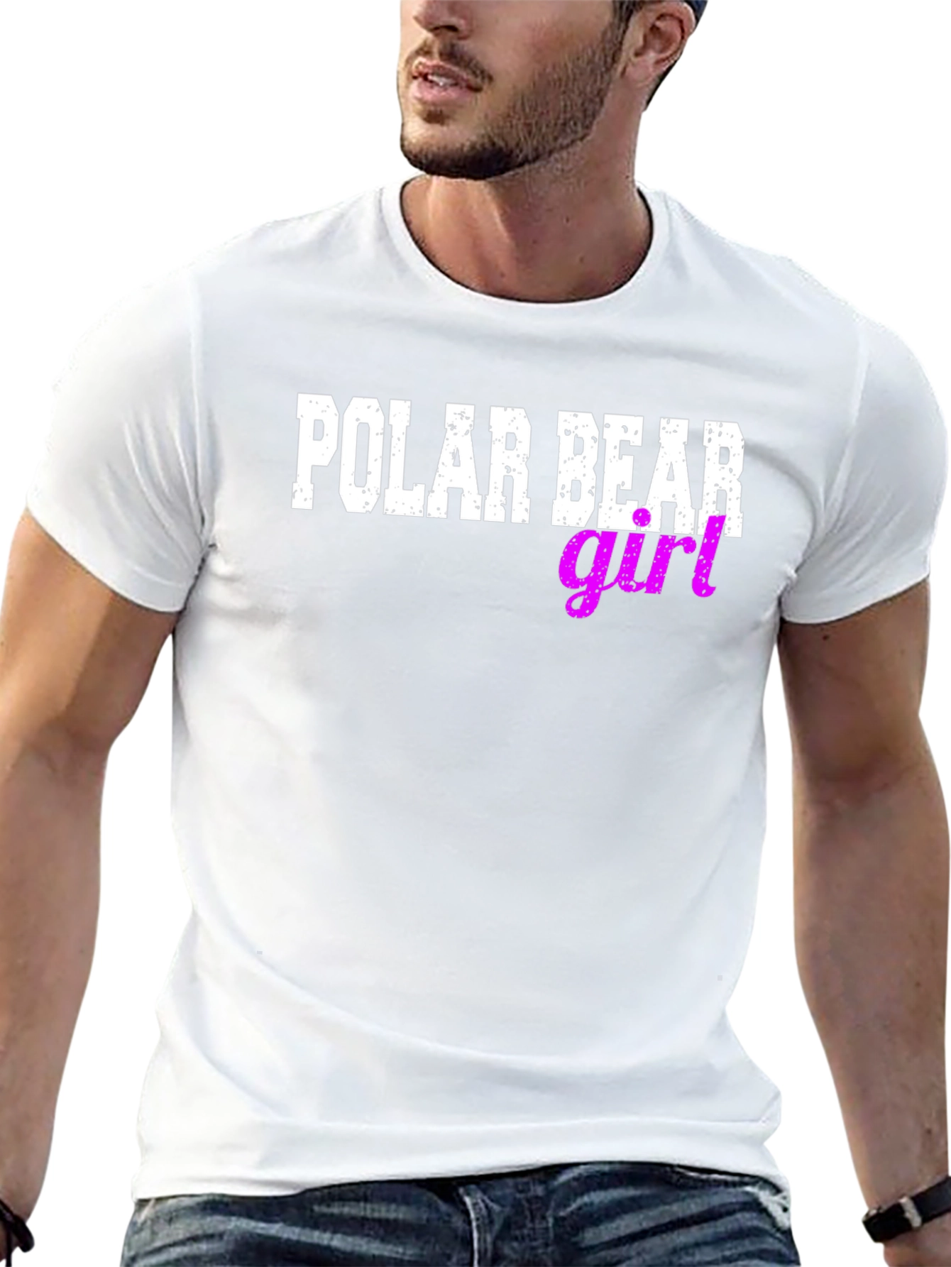 Polar Bear Girl T-Shirt - Stylish Casual Tee