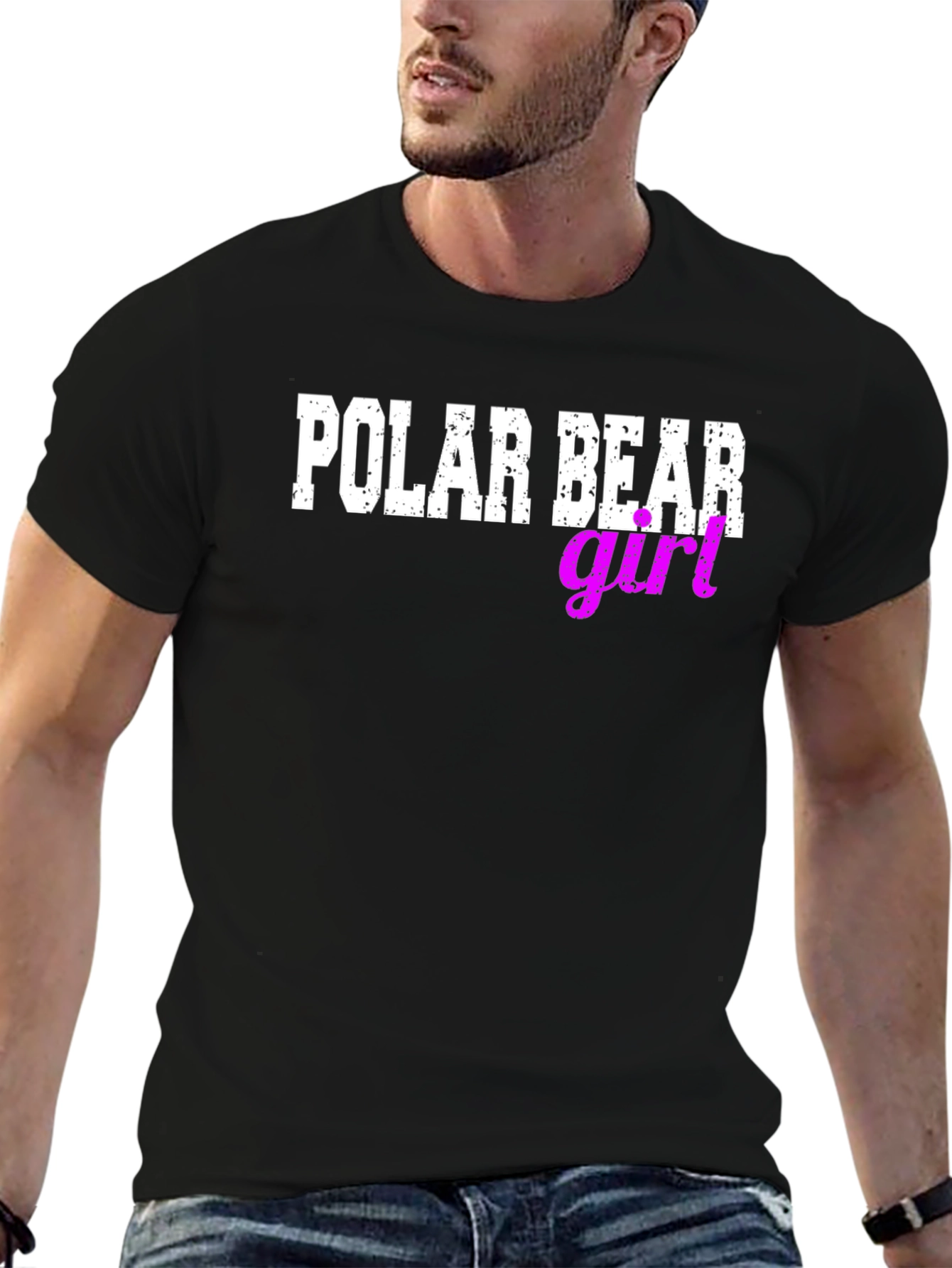 Polar Bear Girl T-Shirt - Stylish Casual Tee