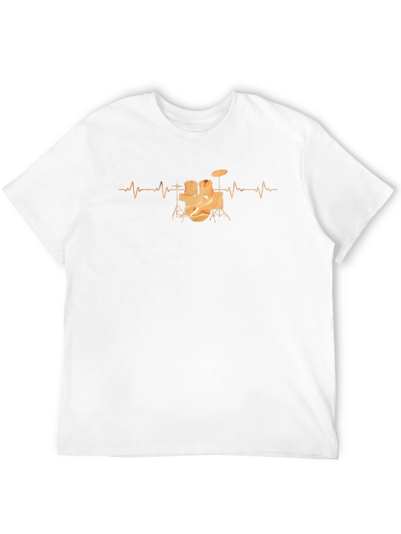 Drum Heartbeat Graphic Tee - Black