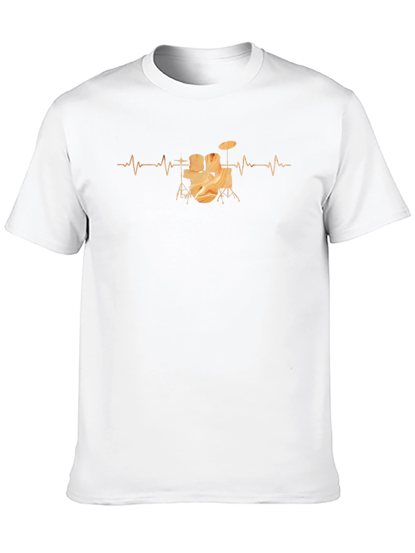Drum Heartbeat Graphic Tee - Black