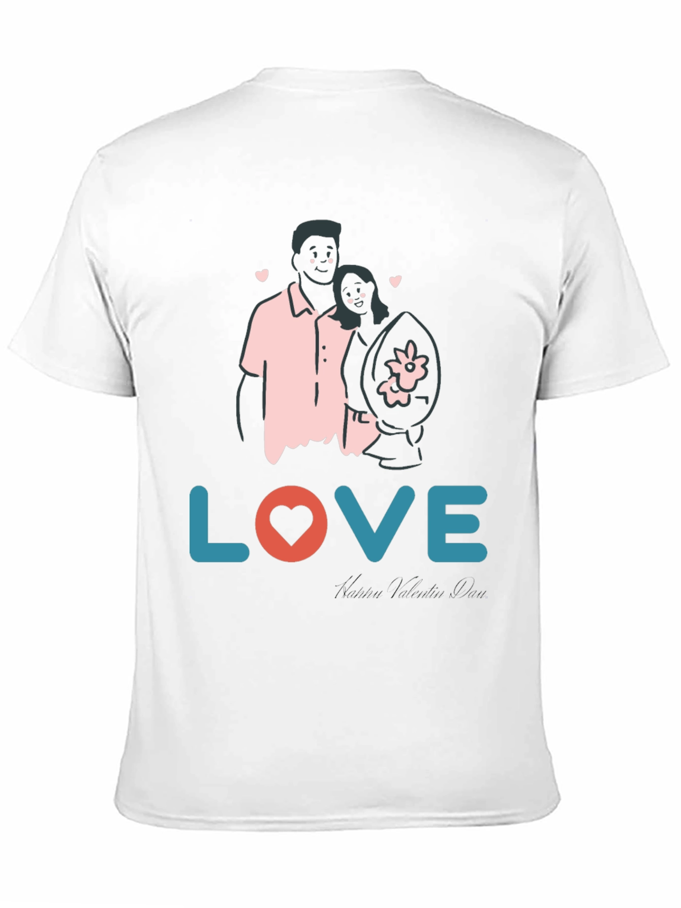 Love Couple Valentines Day Black Graphic Tee