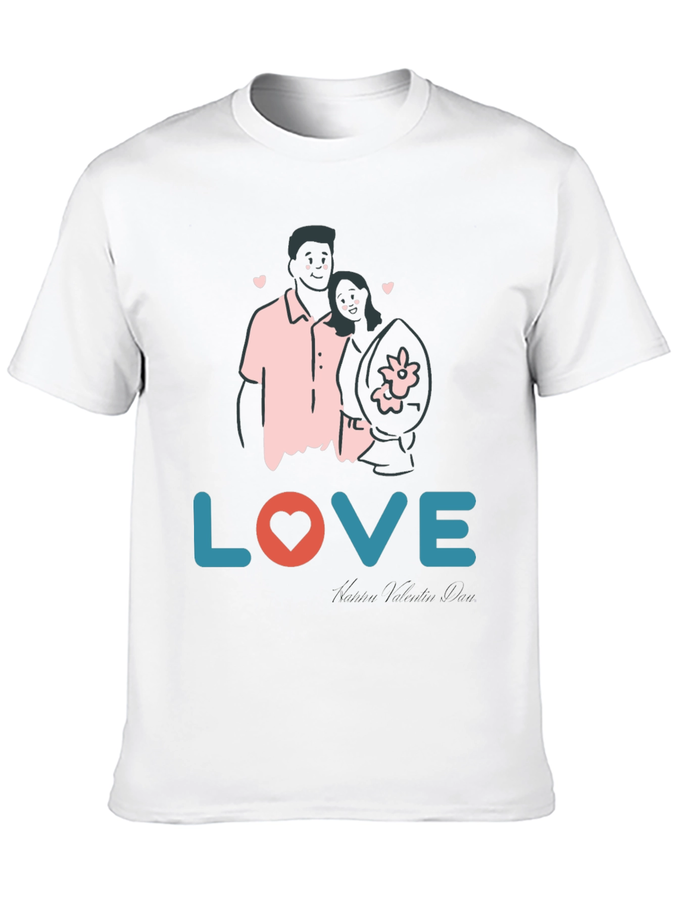 Love Couple Valentines Day Black Graphic Tee