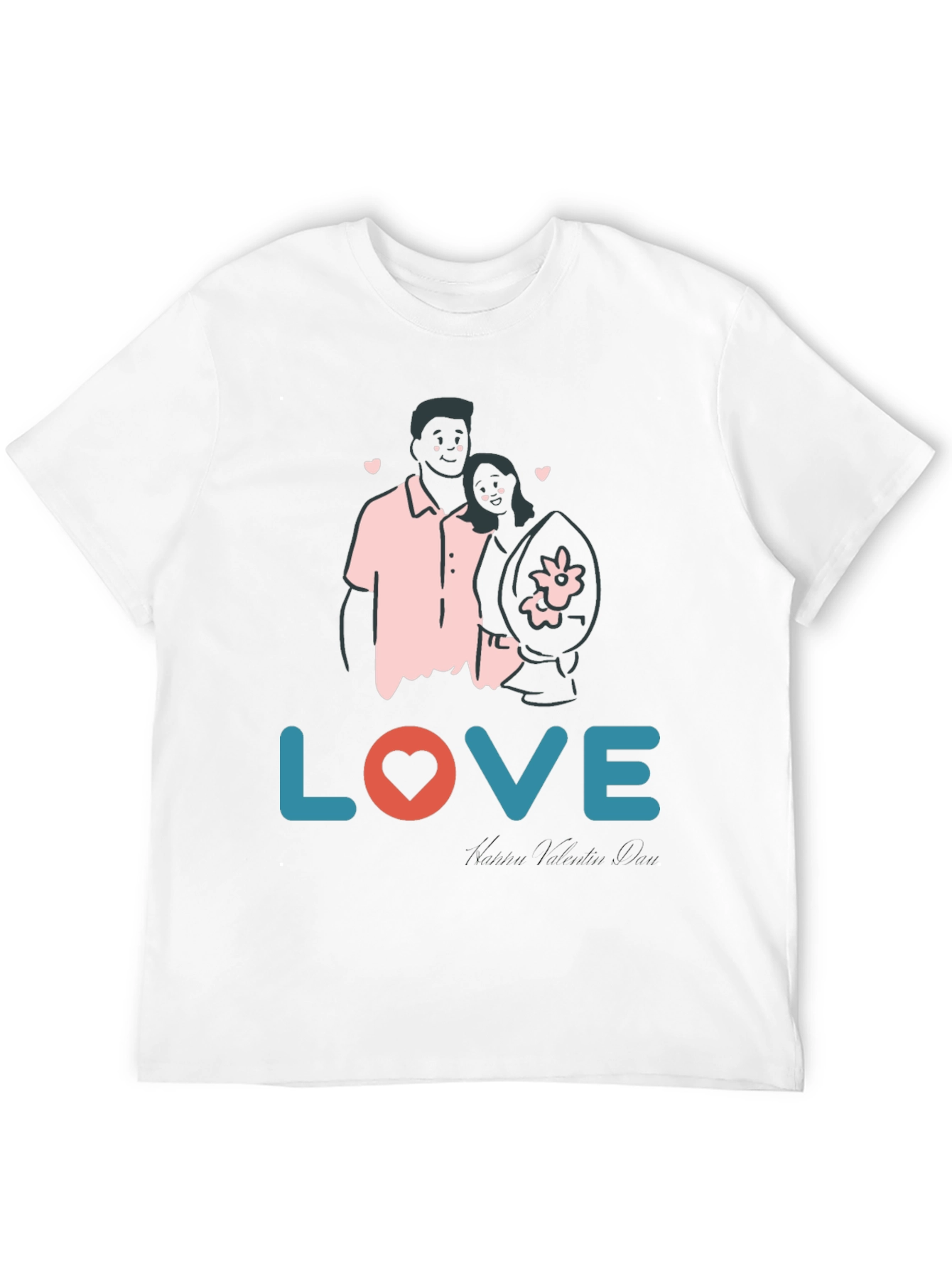 Love Couple Valentines Day Black Graphic Tee