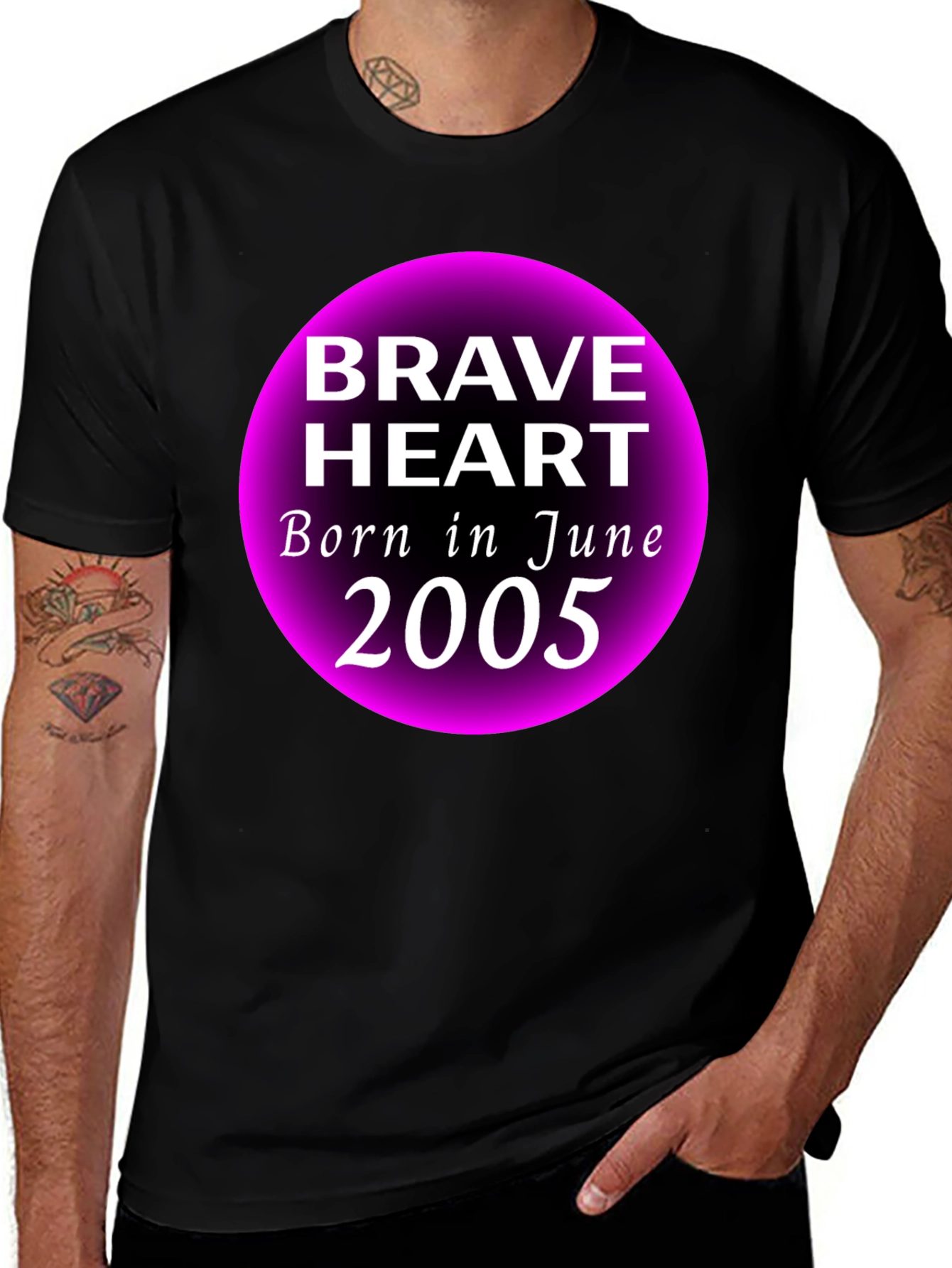 Brave Heart June 2005 Black Graphic T-Shirt
