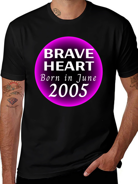 Brave Heart June 2005 Black Graphic T-Shirt