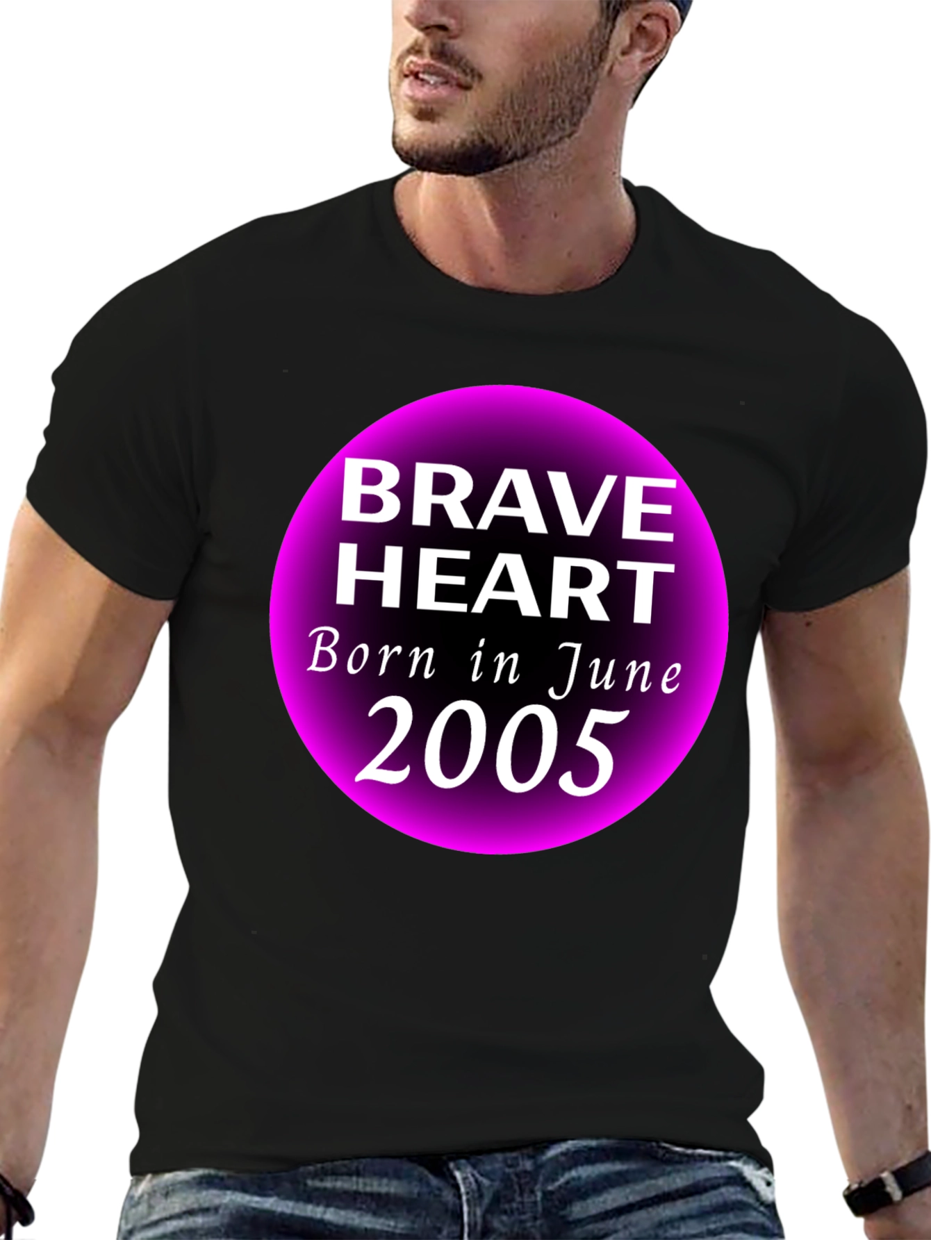 Brave Heart June 2005 Black Graphic T-Shirt