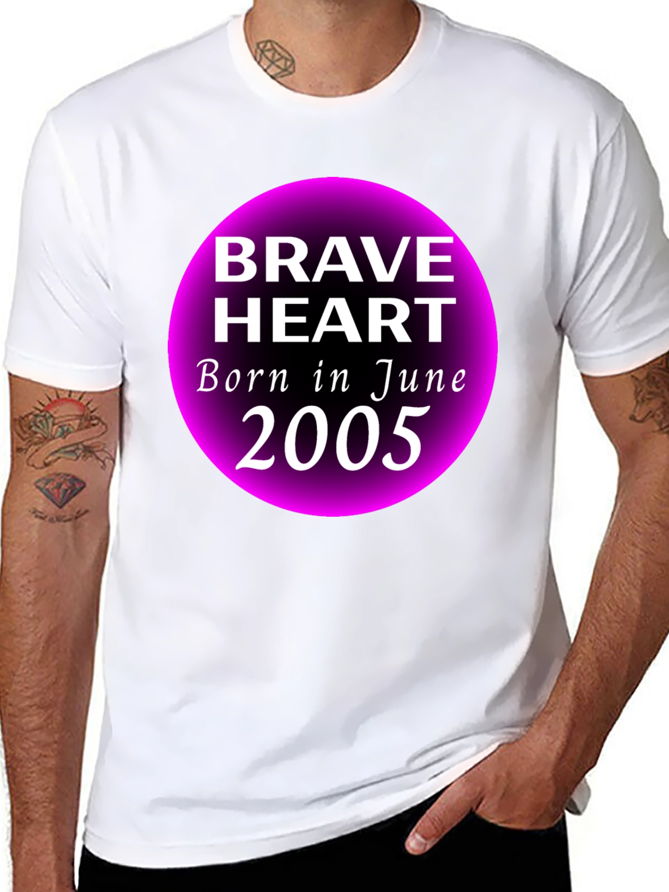 Brave Heart June 2005 Black Graphic T-Shirt