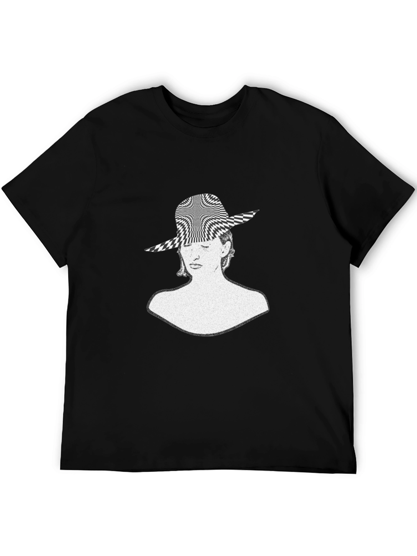 Optical Illusion Womans Face Graphic Tee