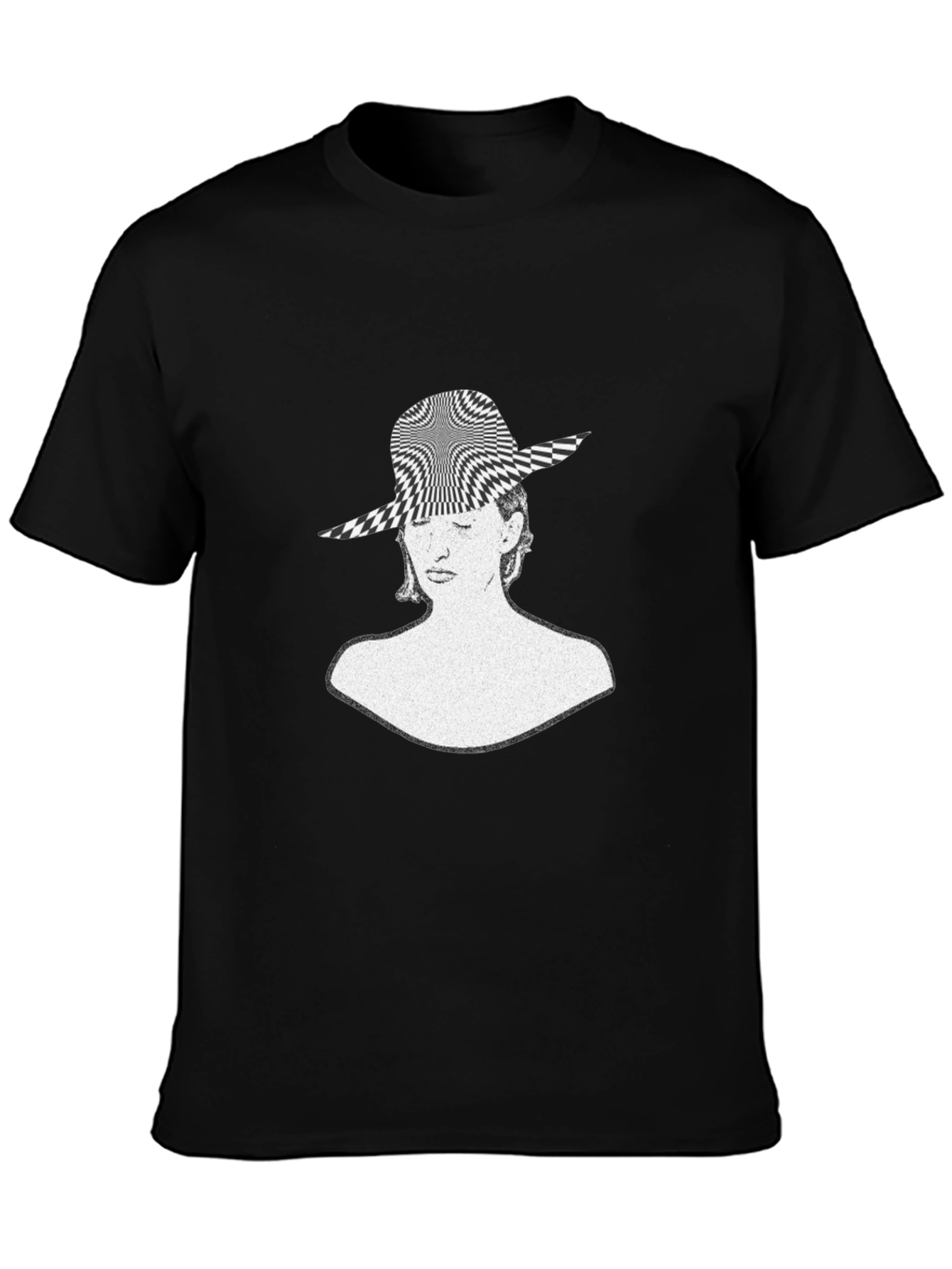 Optical Illusion Womans Face Graphic Tee